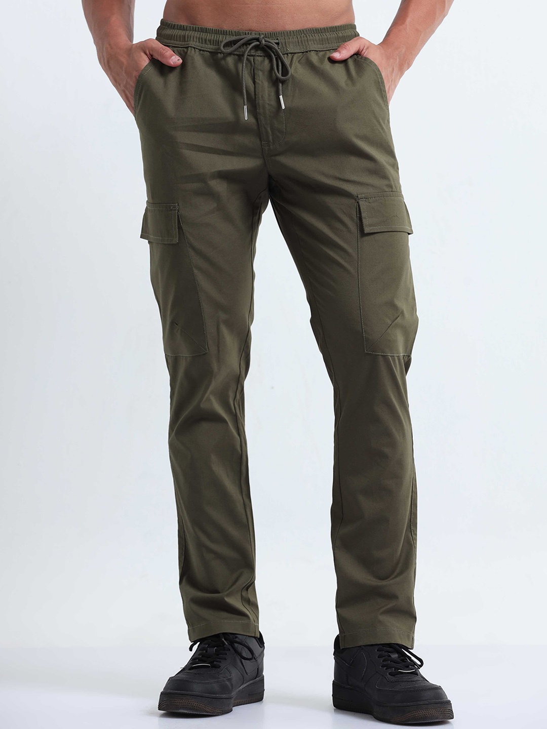

Tailoraedge Tailoraedge Air Sense Men Cotton Cargos, Olive