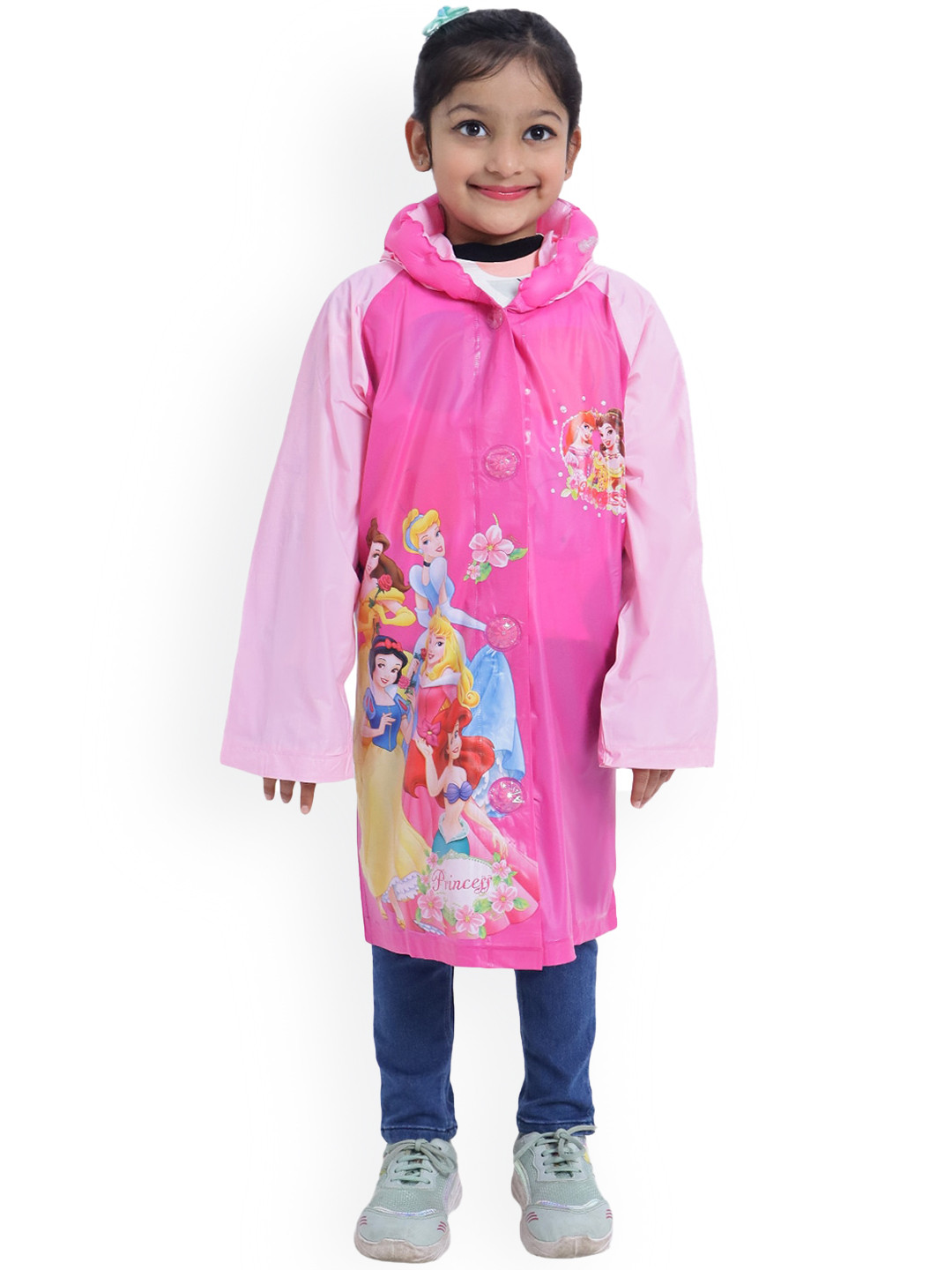 

Zacharias Printed Waterproof Long Rain Jacket, Pink