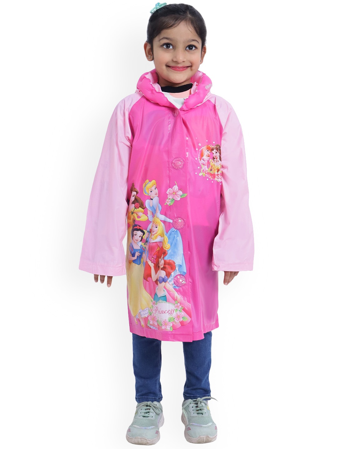 

Zacharias Girls Waterproof Long Raincoat, Pink