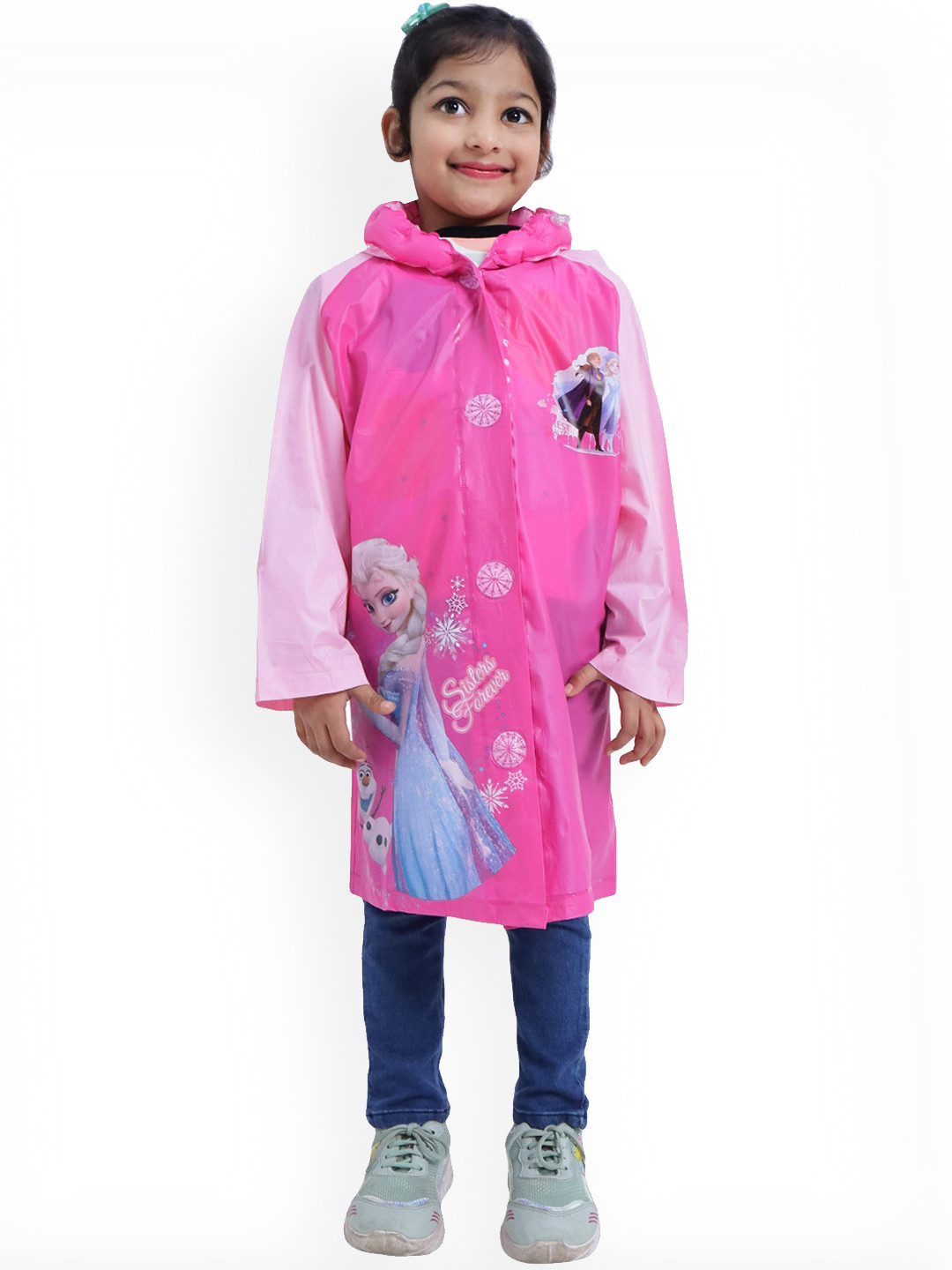 

Zacharias Girls Printed Waterproof Long Rain Jacket, Pink