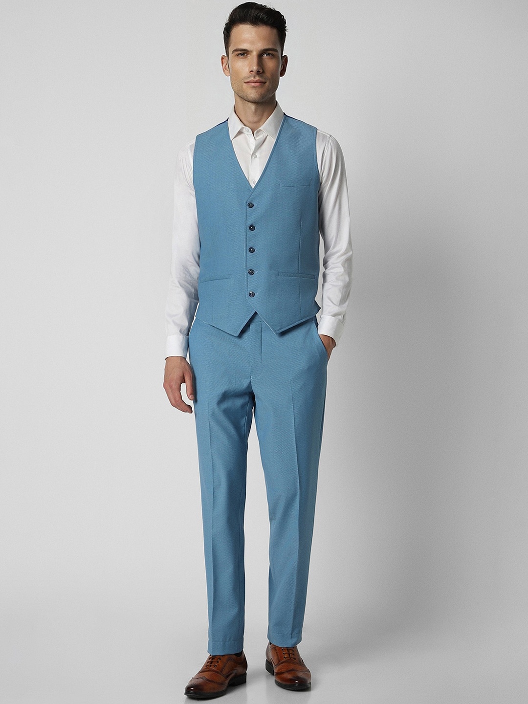 

Van Heusen Slim-Fit Single-Breasted Two-Piece Formal Suit, Blue