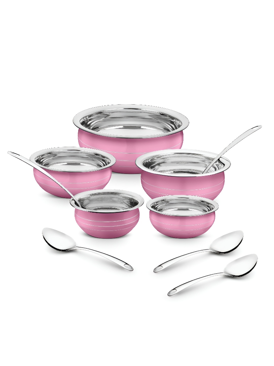 

Classic Essentials Pink Stainless Steel Induction Base Cooking Handi
