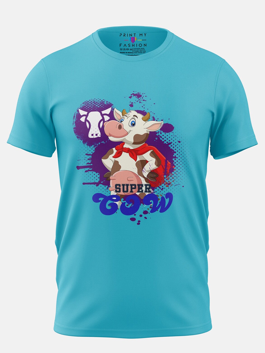 

Print My Fashion Boys Printed Applique Cotton T-shirt, Blue