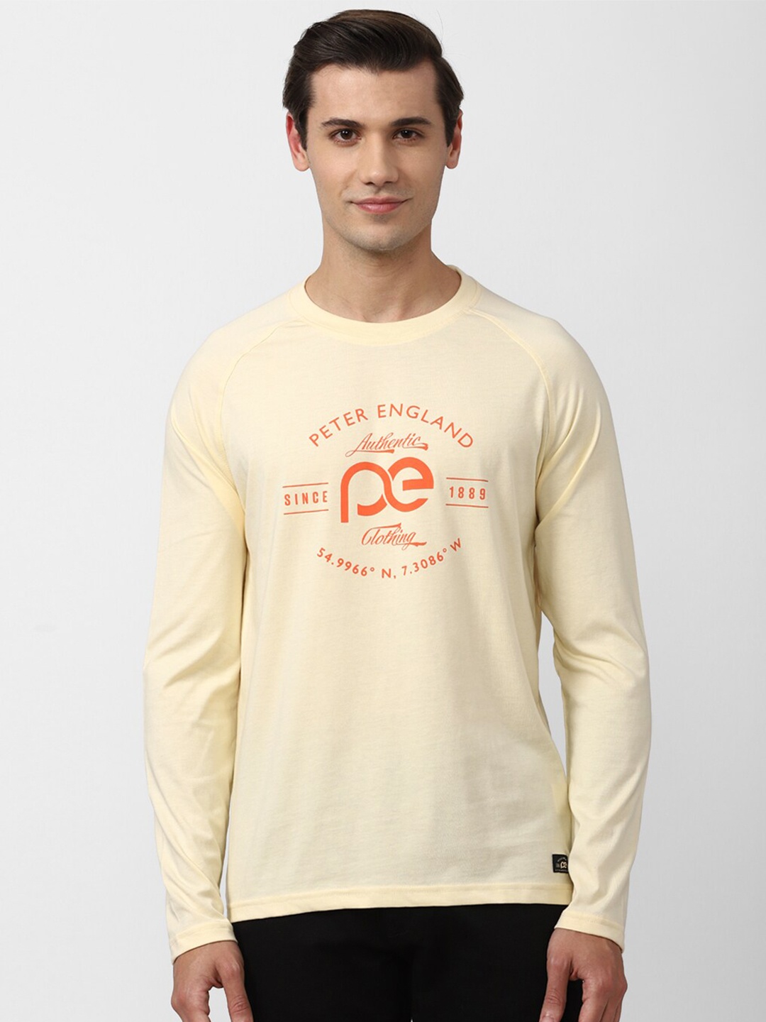 

Peter England Casuals Graphic Printed Pullover Sweatshirt, Beige