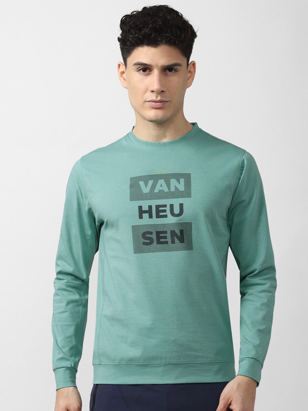 

Van Heusen Flex Typography Printed Pullover Sweatshirt, Blue