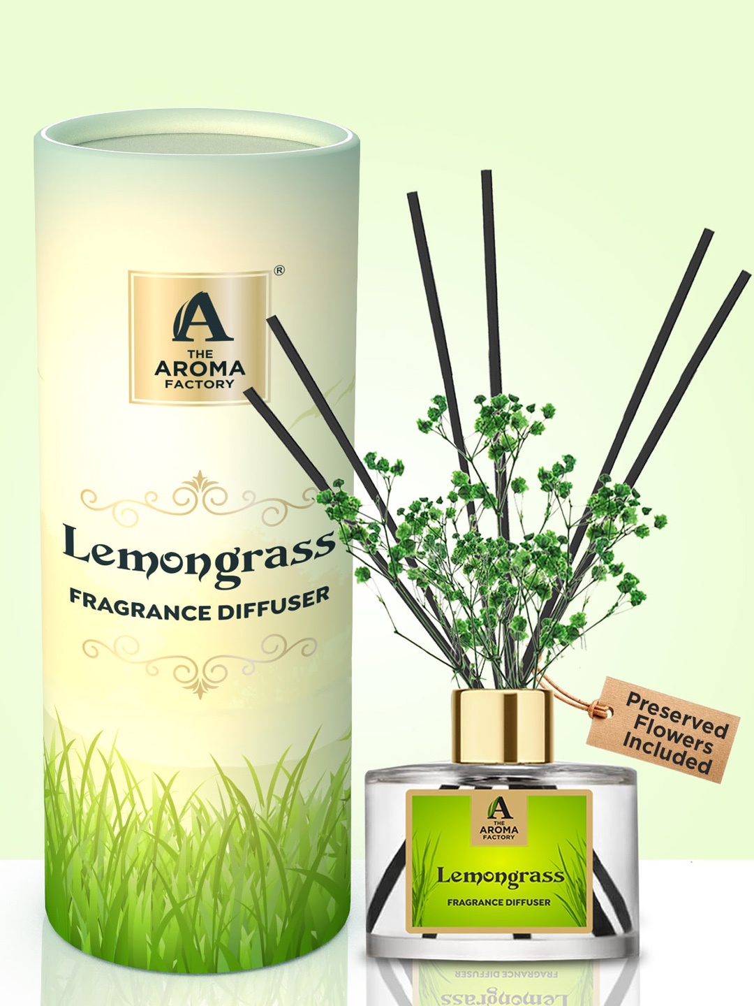 

The Aroma Factory Transparent Lemongrass Reed Diffuser