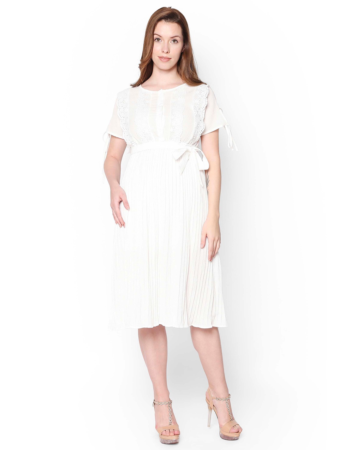 

Elecurve Fit & Flare Dress, White