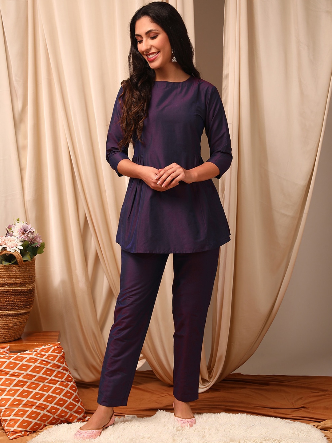 

Inddus Top with Trouser Co-Ords, Purple