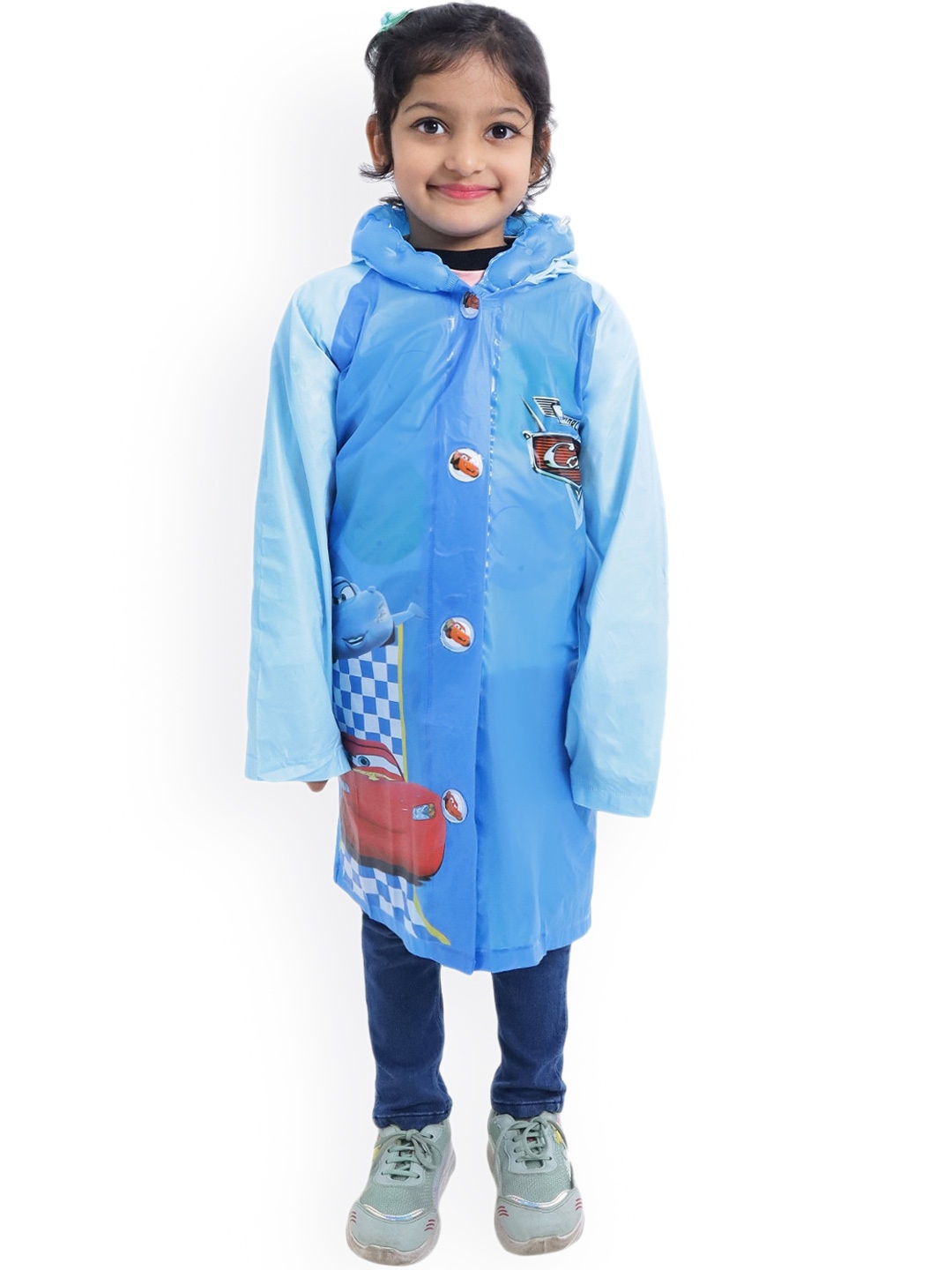 

Zacharias Printed Waterproof Long Rain Jacket, Blue