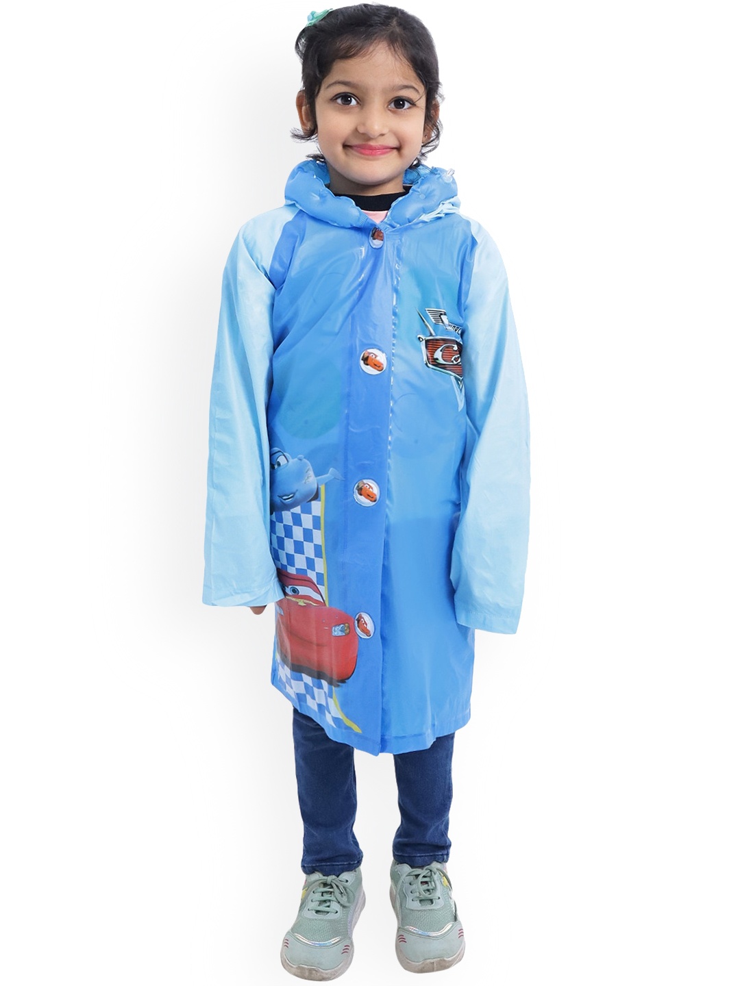 

Zacharias Girls Printed Waterproof Long Rain Jacket, Blue