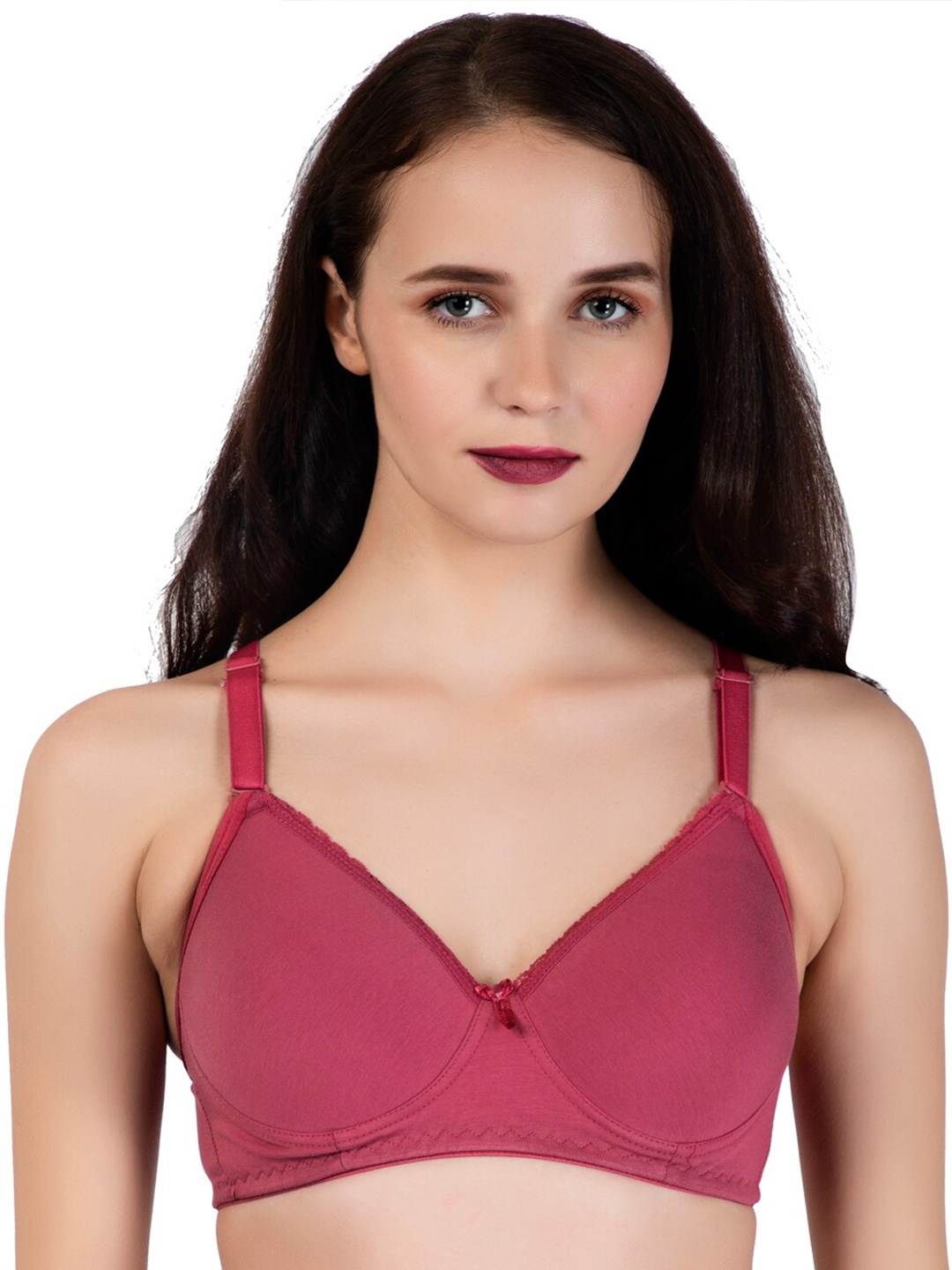 

Eve's Beauty Bra Full Coverage Lightly Padded, Burgundy