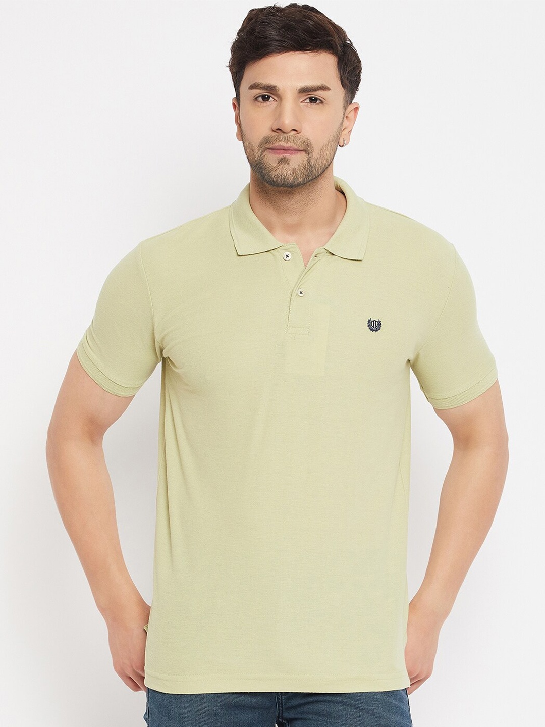 

Duke Polo Collar Short Sleeves Cotton Slim Fit T-shirt, Green