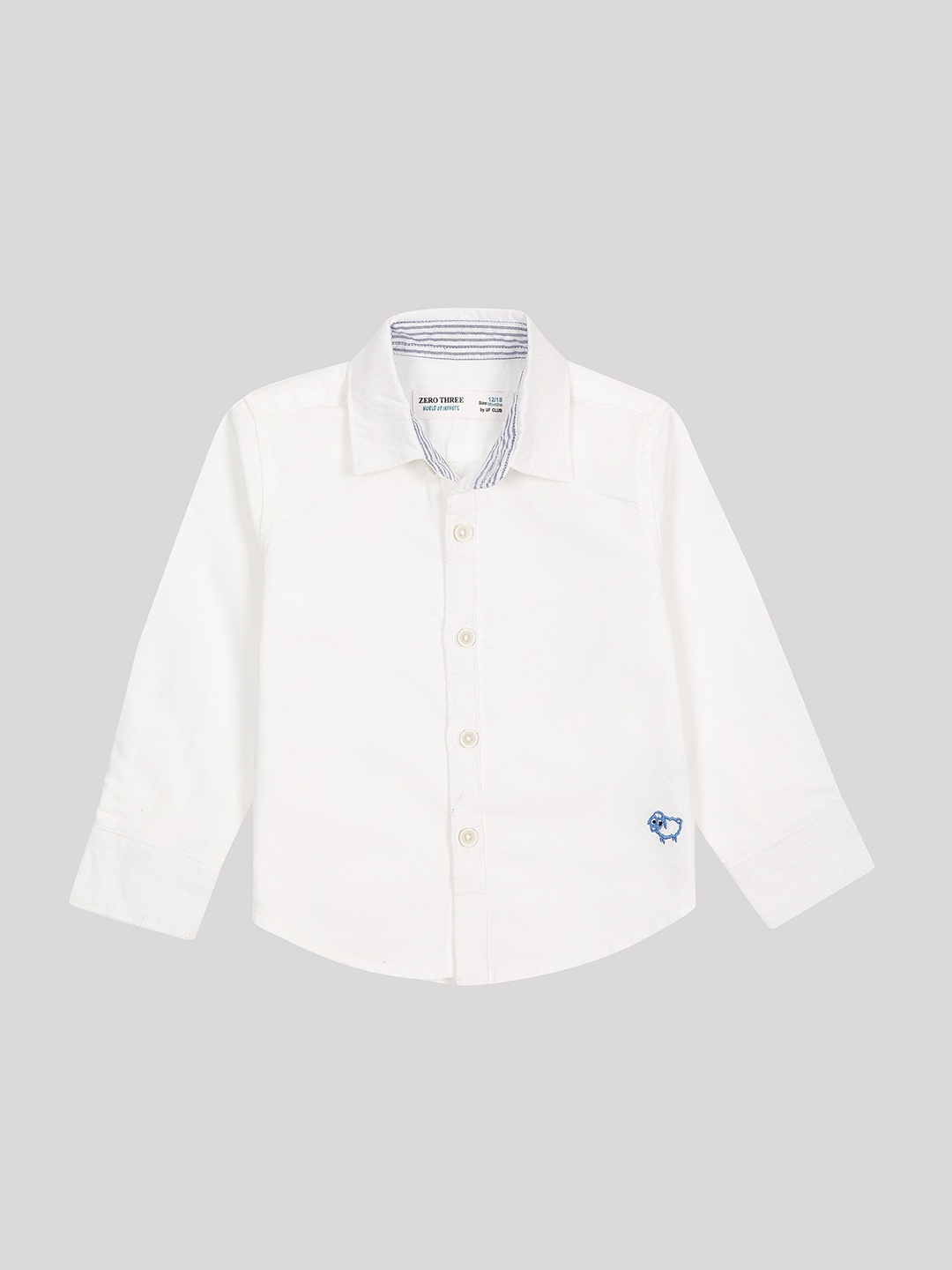 

ZERO THREE Infant Boys Comfort Cotton Casual Shirt, White