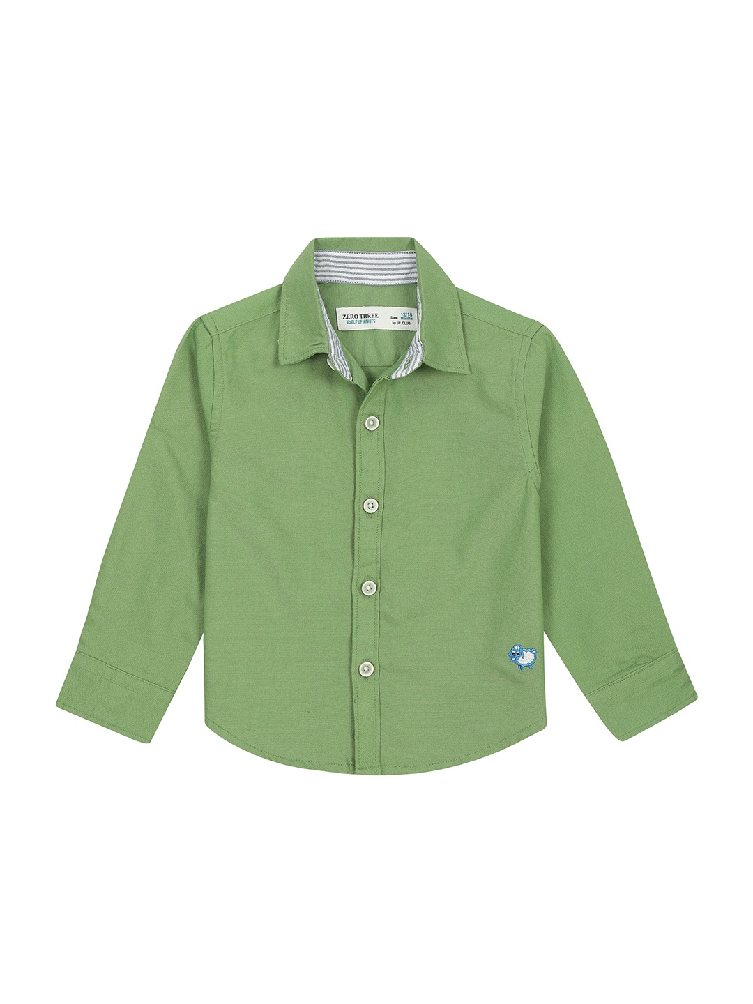 

ZERO THREE Infants Boys Comfort Cotton Casual Shirt, Green