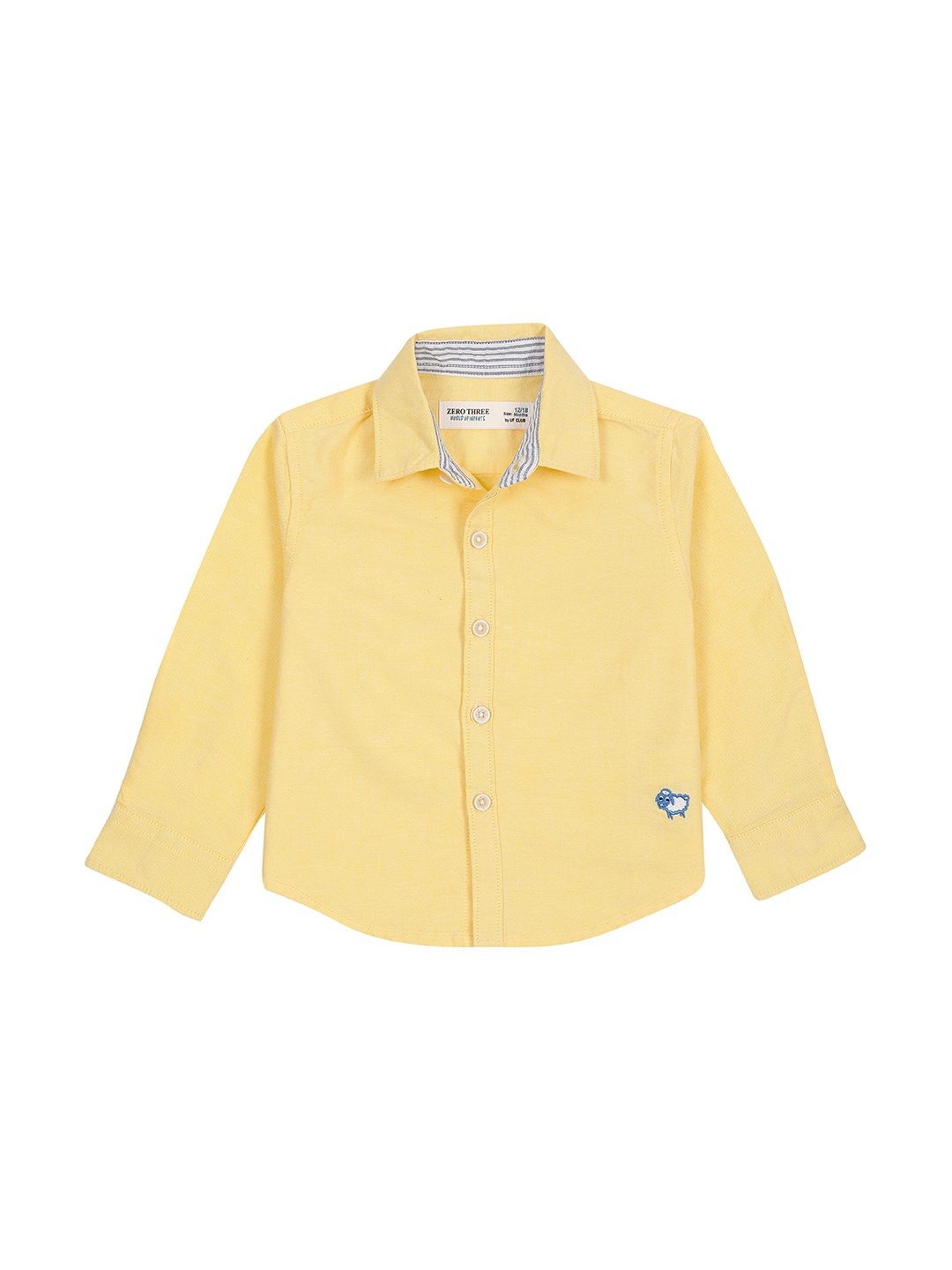 

ZERO THREE Infants Boys Comfort Cotton Casual Shirt, Yellow