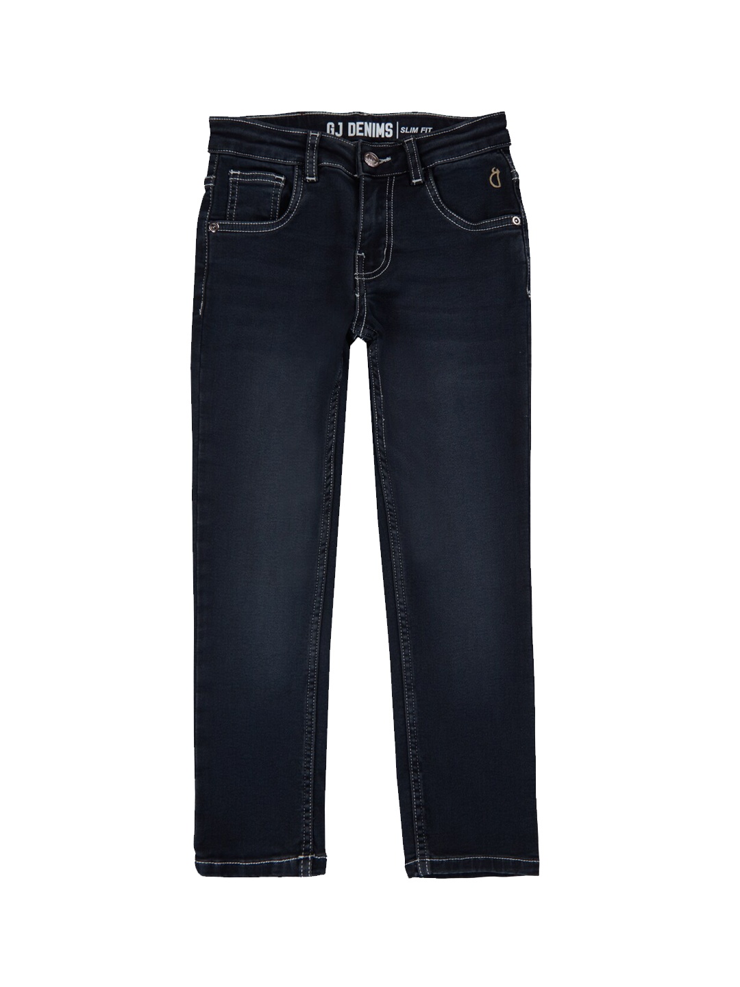 

Gini and Jony Boys Clean Look Mid-Rise Cotton Jeans, Black