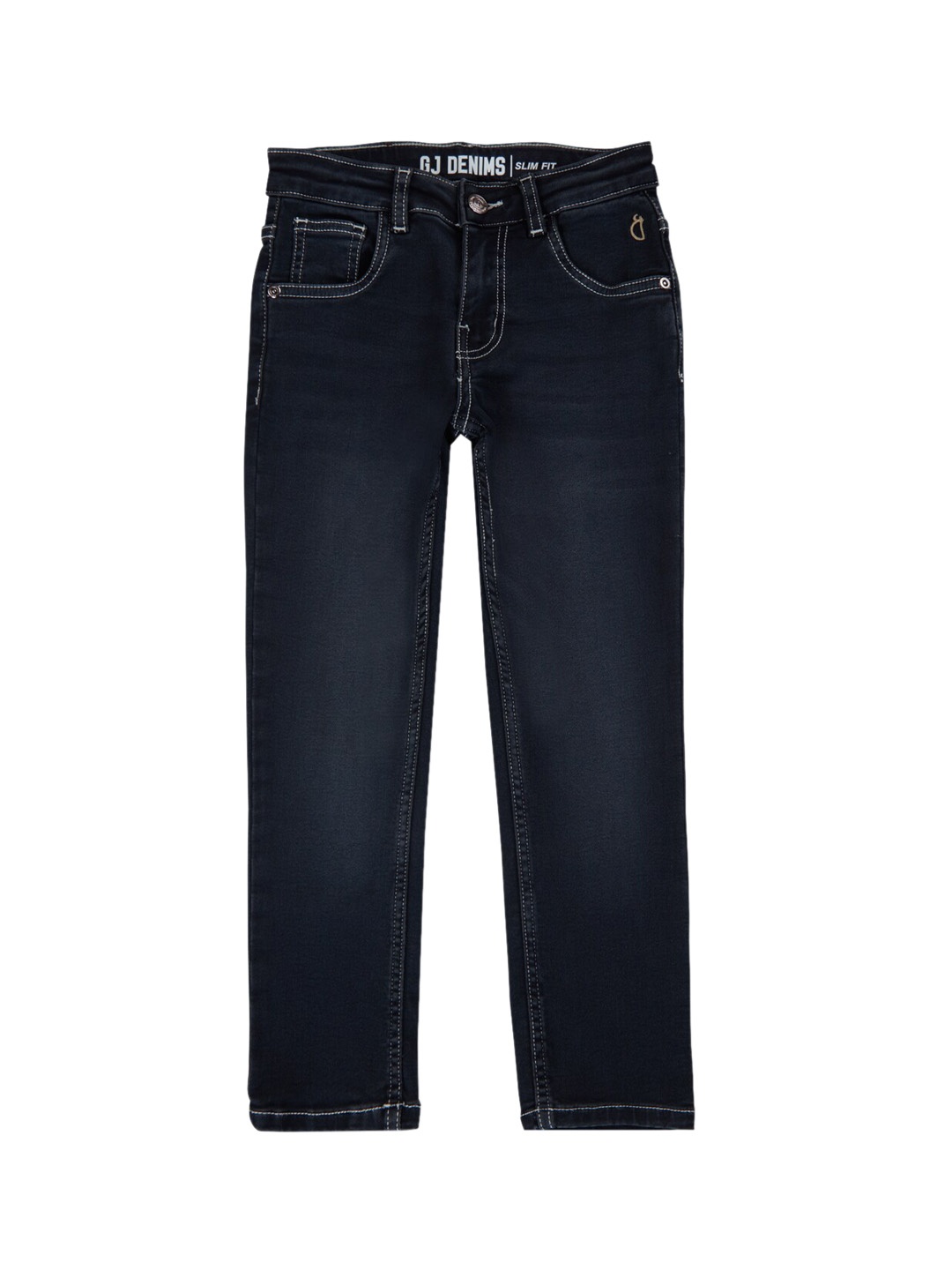 

Gini and Jony Boys Clean Look Mid-Rise Cotton Jeans, Black