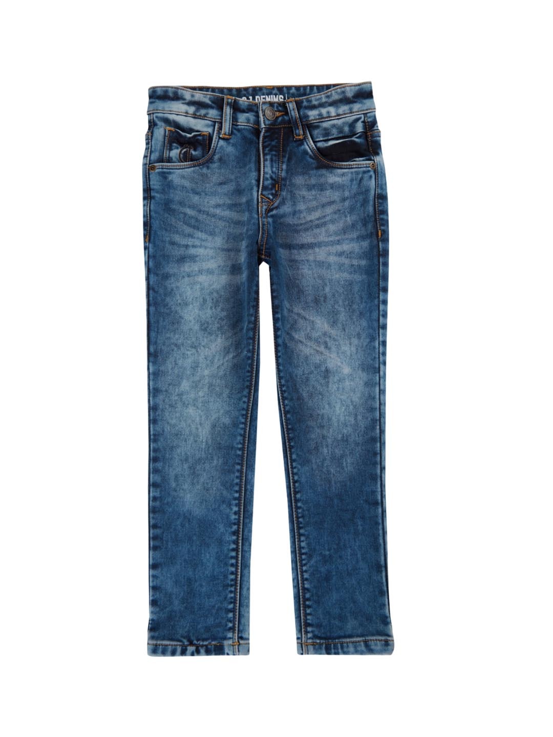 

Gini and Jony Boys Clean Look Heavy Fade Cotton Jeans, Blue
