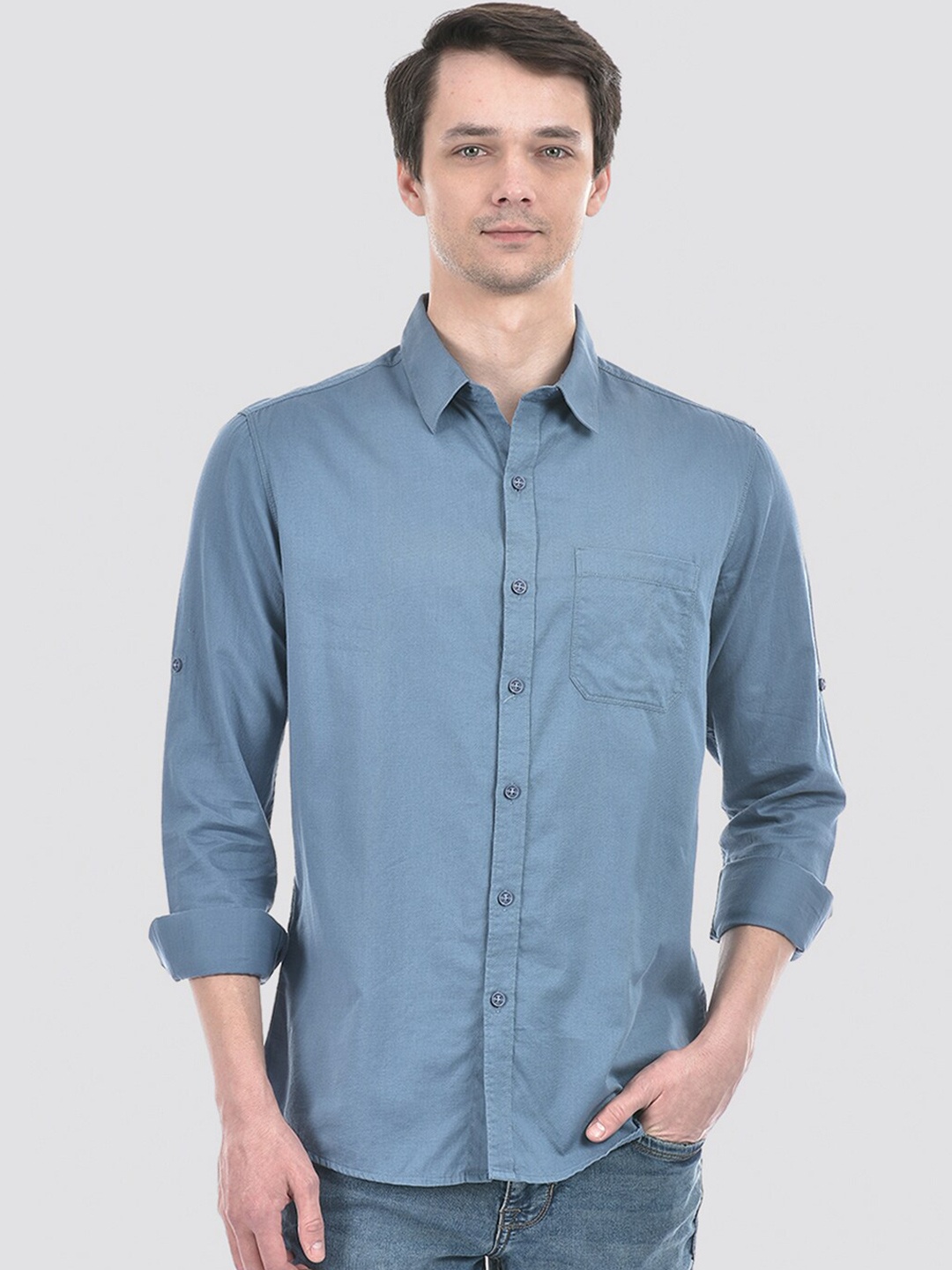 

Numero Uno Men Solid Slim Fit Shirt, Blue
