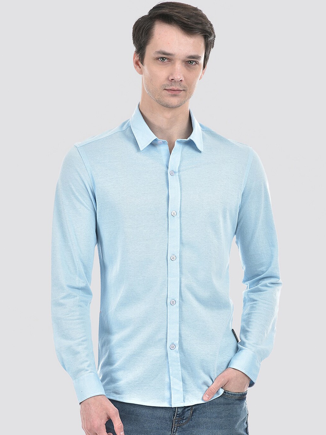 

Numero Uno Men Solid Slim Fit Shirt, Blue