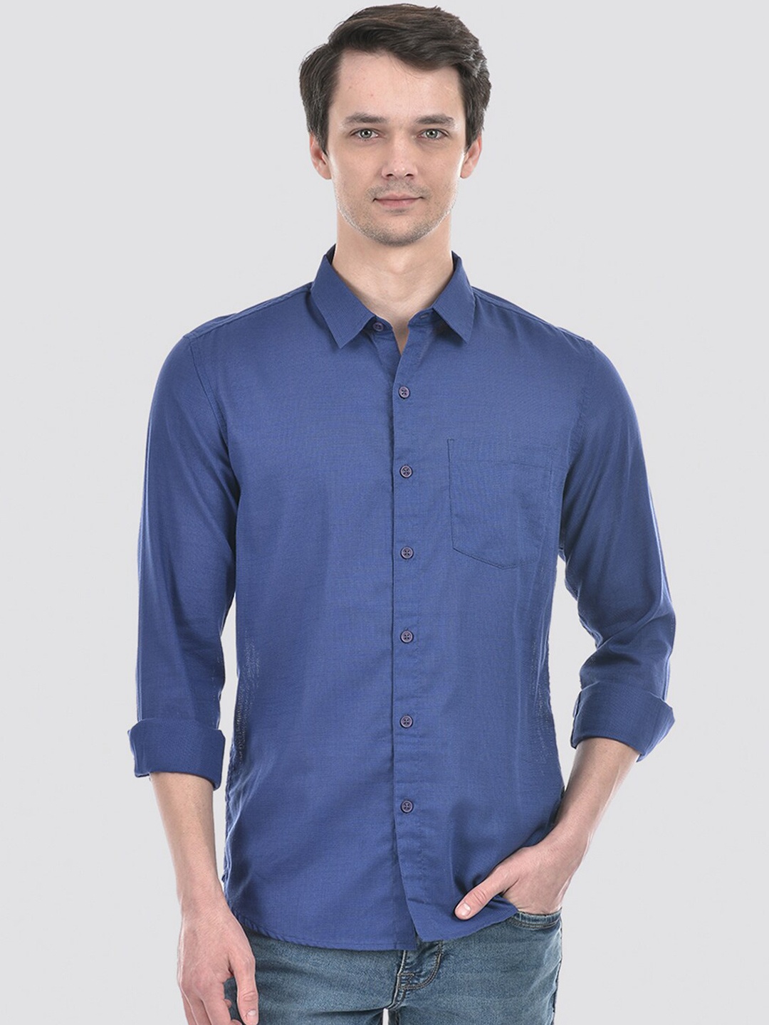 

Numero Uno Men Solid Slim Fit Shirt, Blue