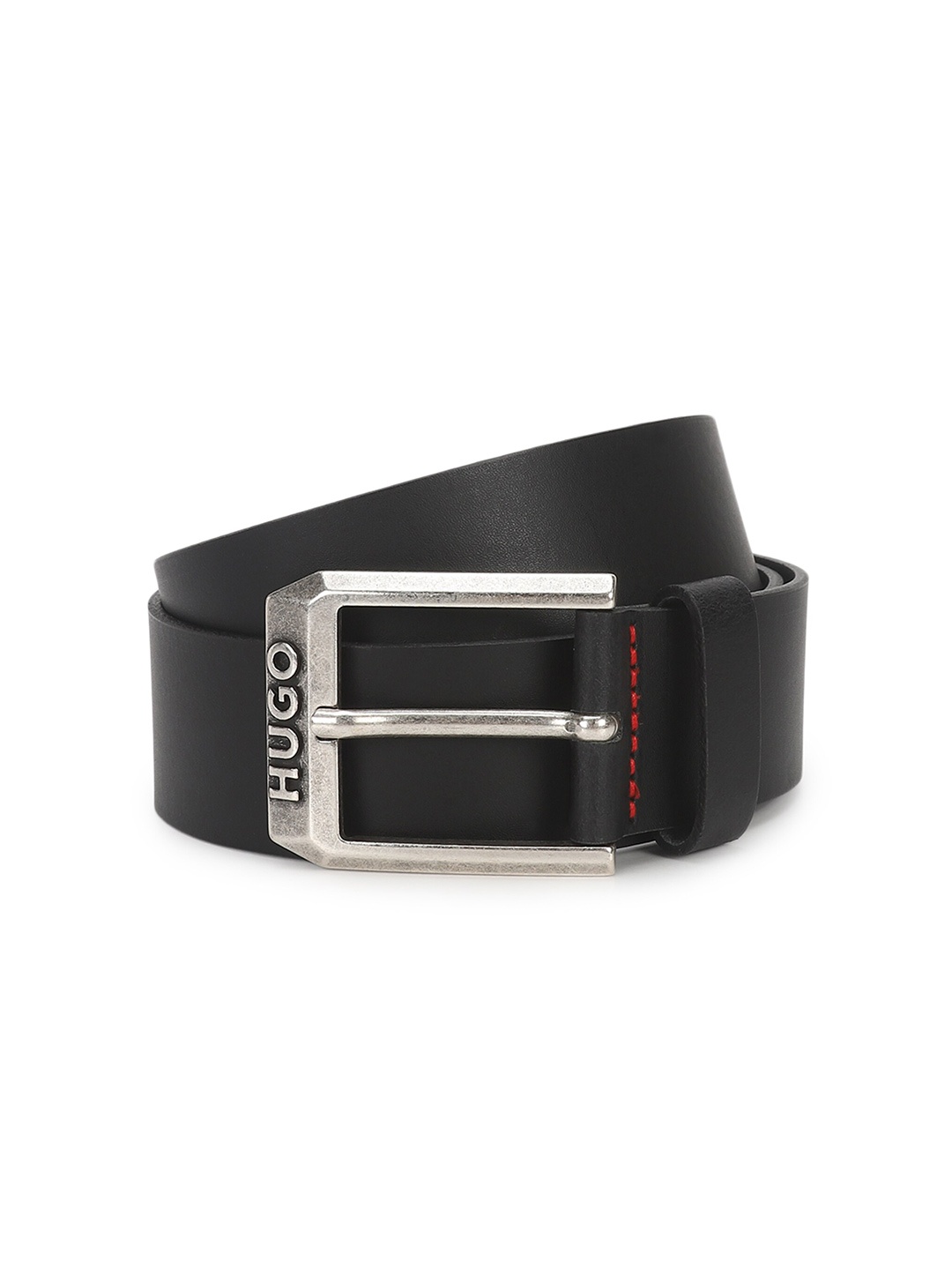 

HUGO Men Leather Belt, Black