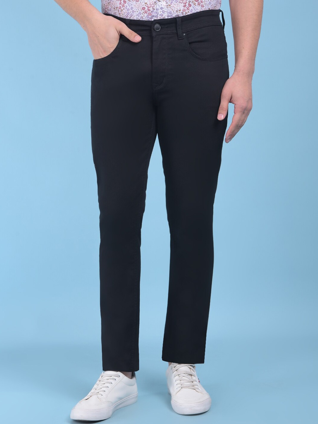 

Crimsoune Club Men Slim Fit Clean Look Stretchable Jeans, Black