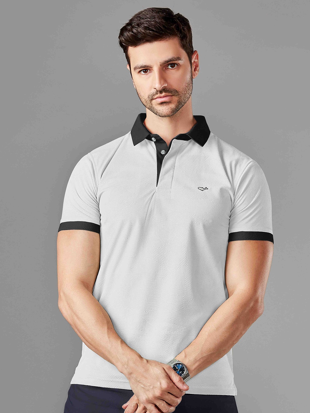 

HAMPTONS Contrast Collar Polo Tshirt, White