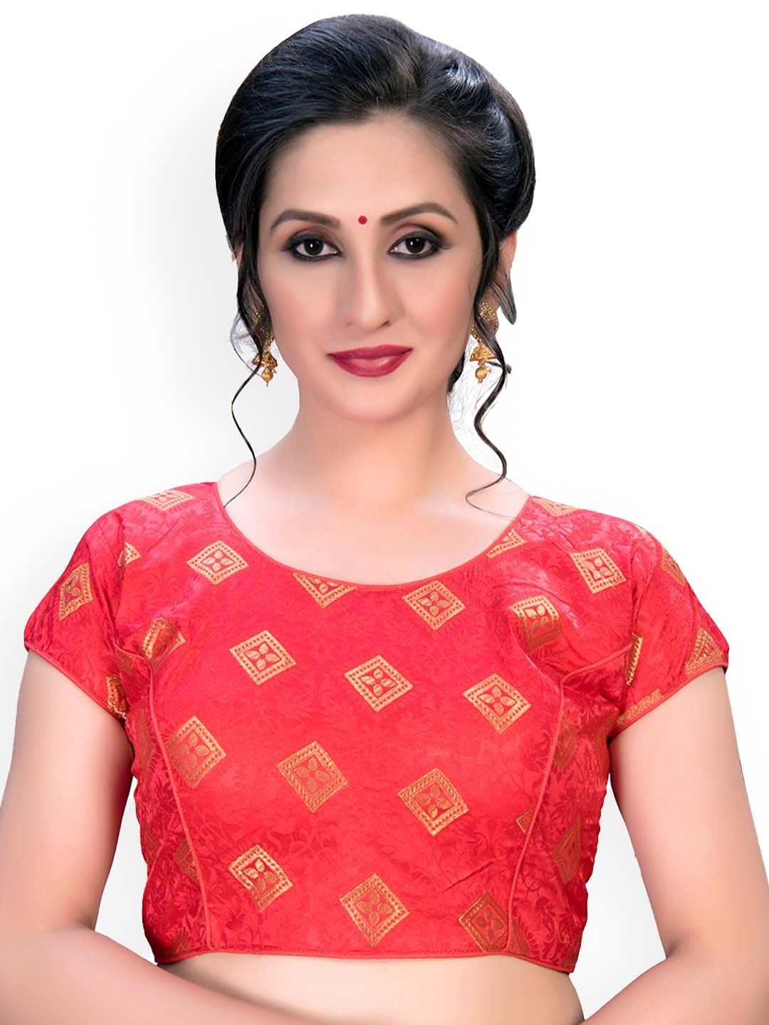 

KALINI Printed Saree Blouse, Pink