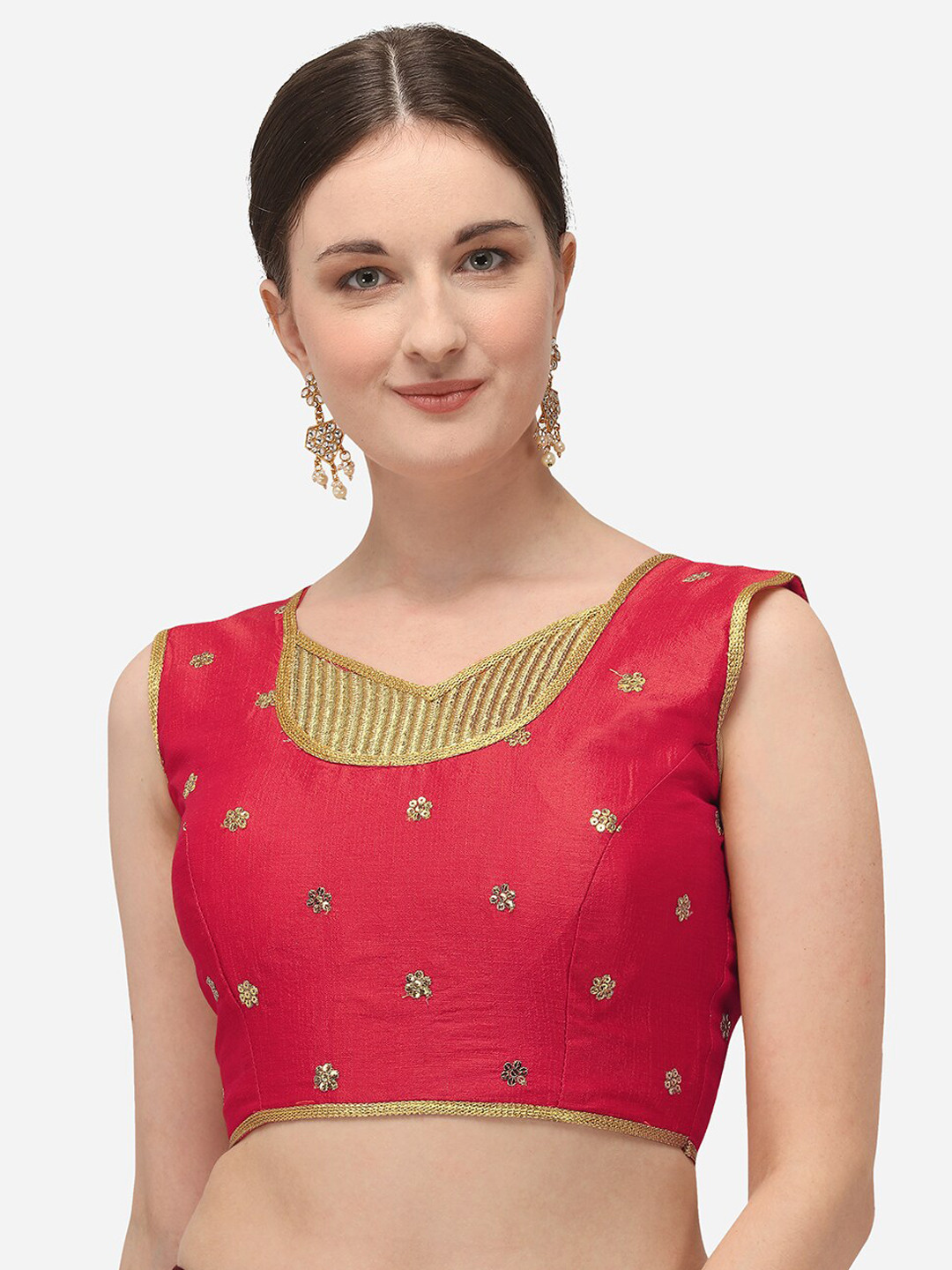 

KALINI Embroidered Saree Blouse, Pink