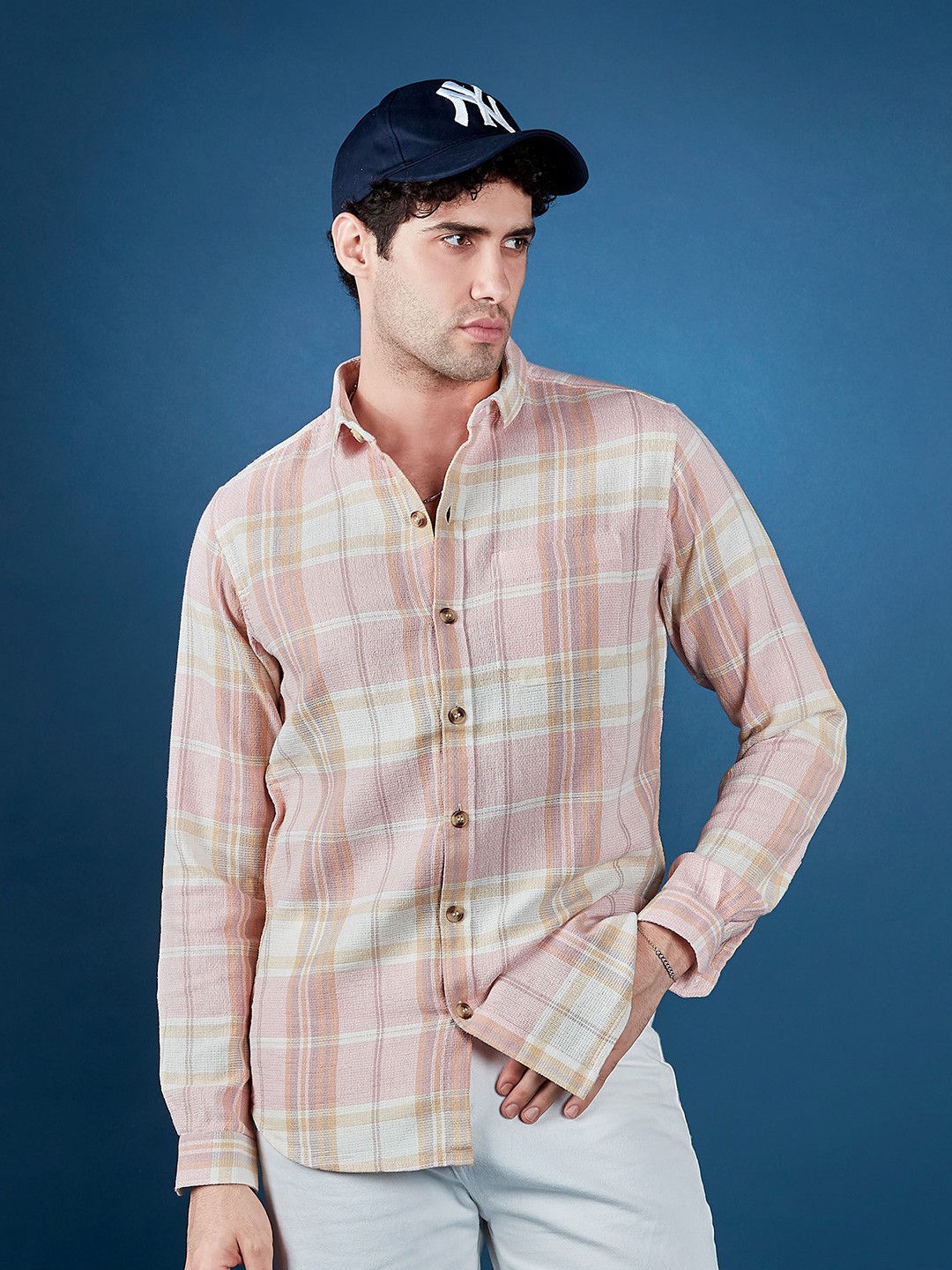 

HAMPTONS Pure Cotton Brushed Effect Flannel Casual Shirt, Pink