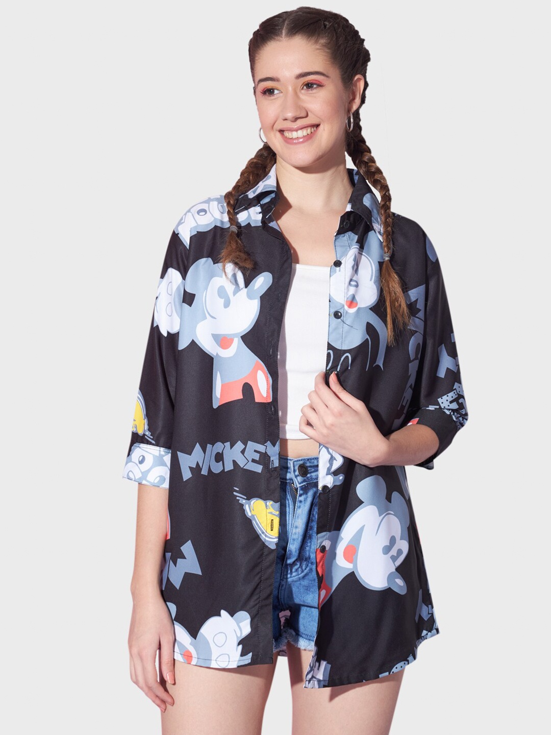 

BUY NEW TREND Comfort Floral Printed Casual Shirt, Black