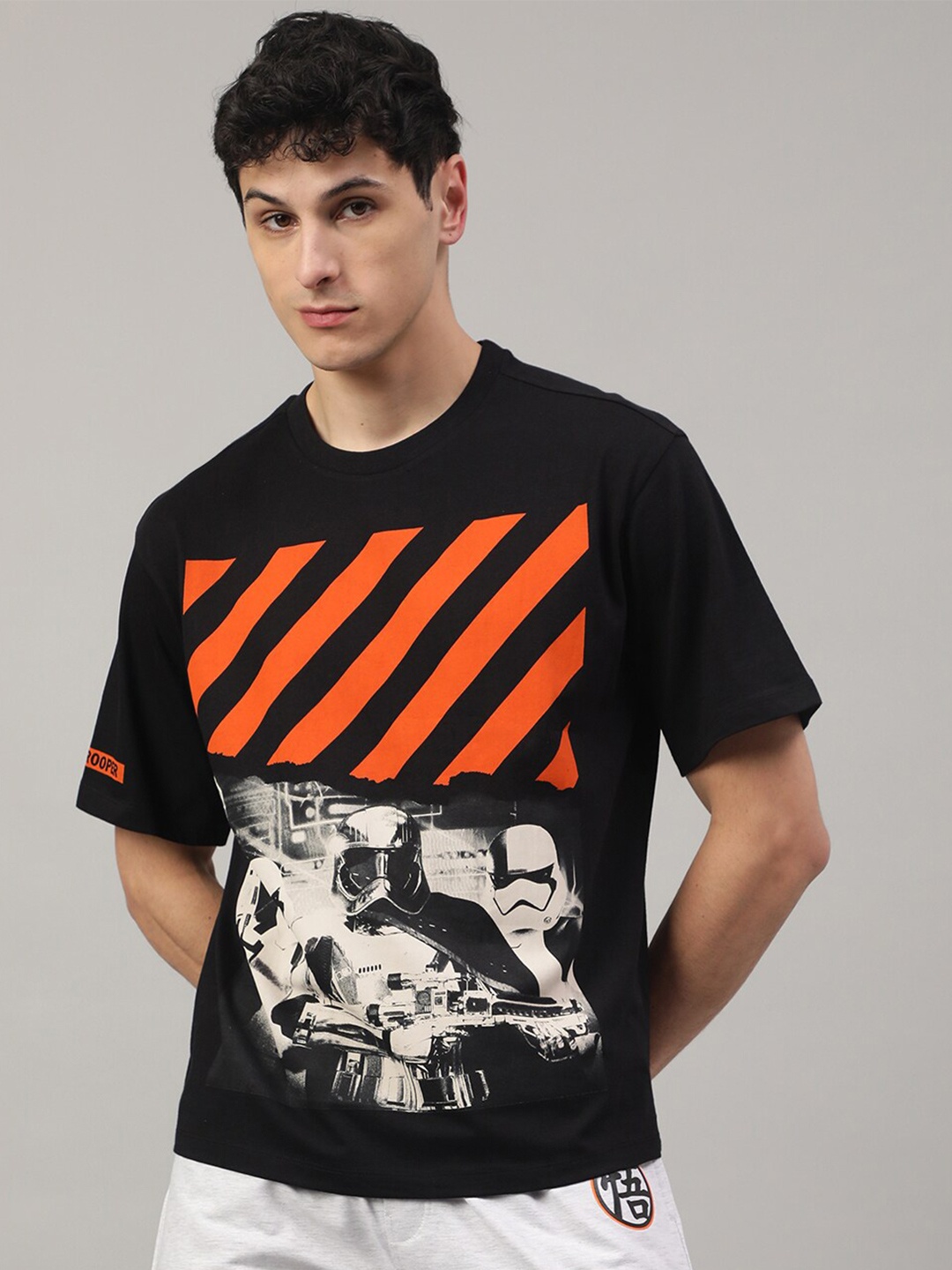 

Free Authority Star Wars Ep- Ix-Printed Loose-Fit Pure-Cotton T-Shirt, Black