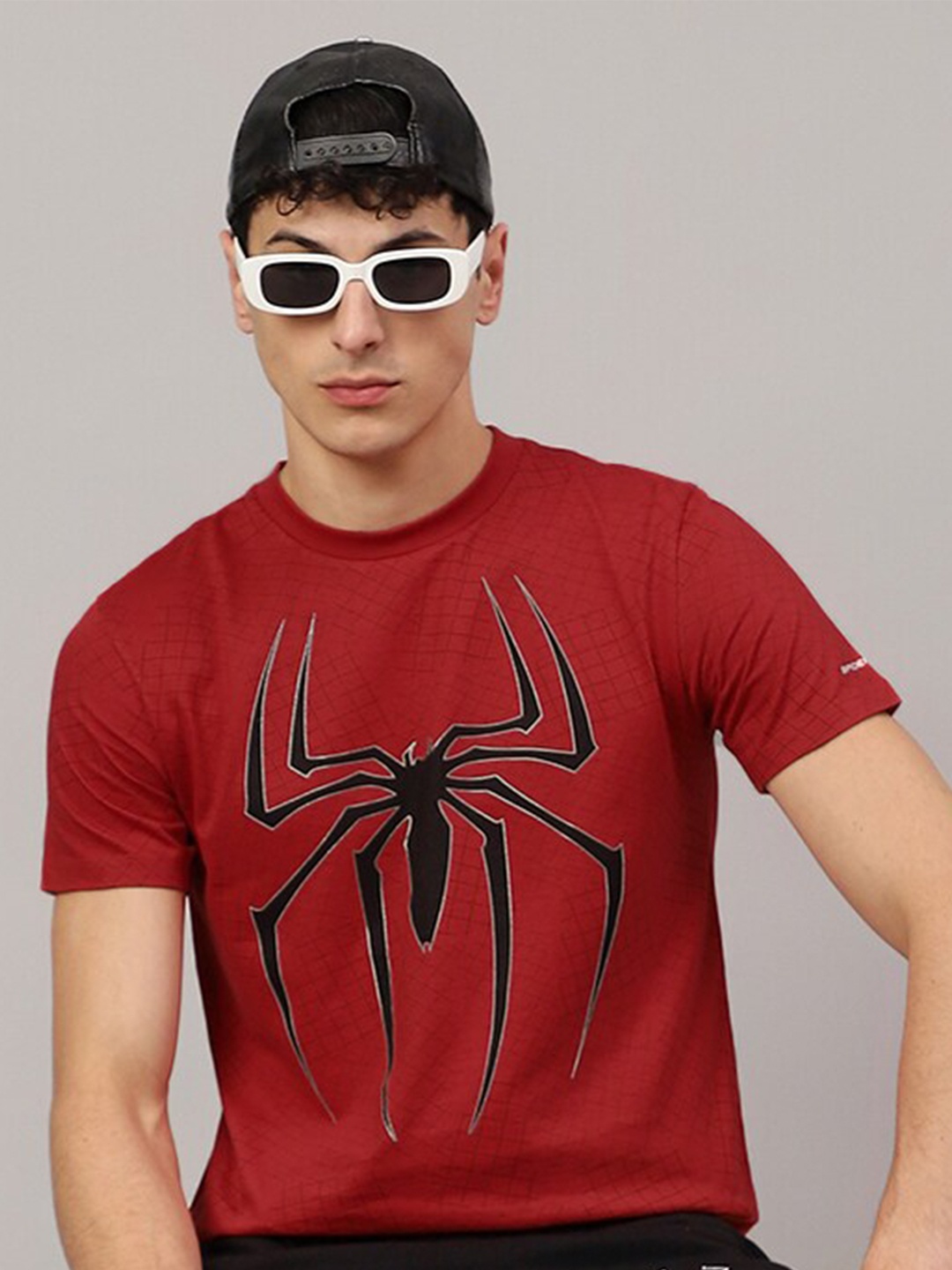 

Free Authority Spiderman Printed Pure-Cotton T-Shirt, Red