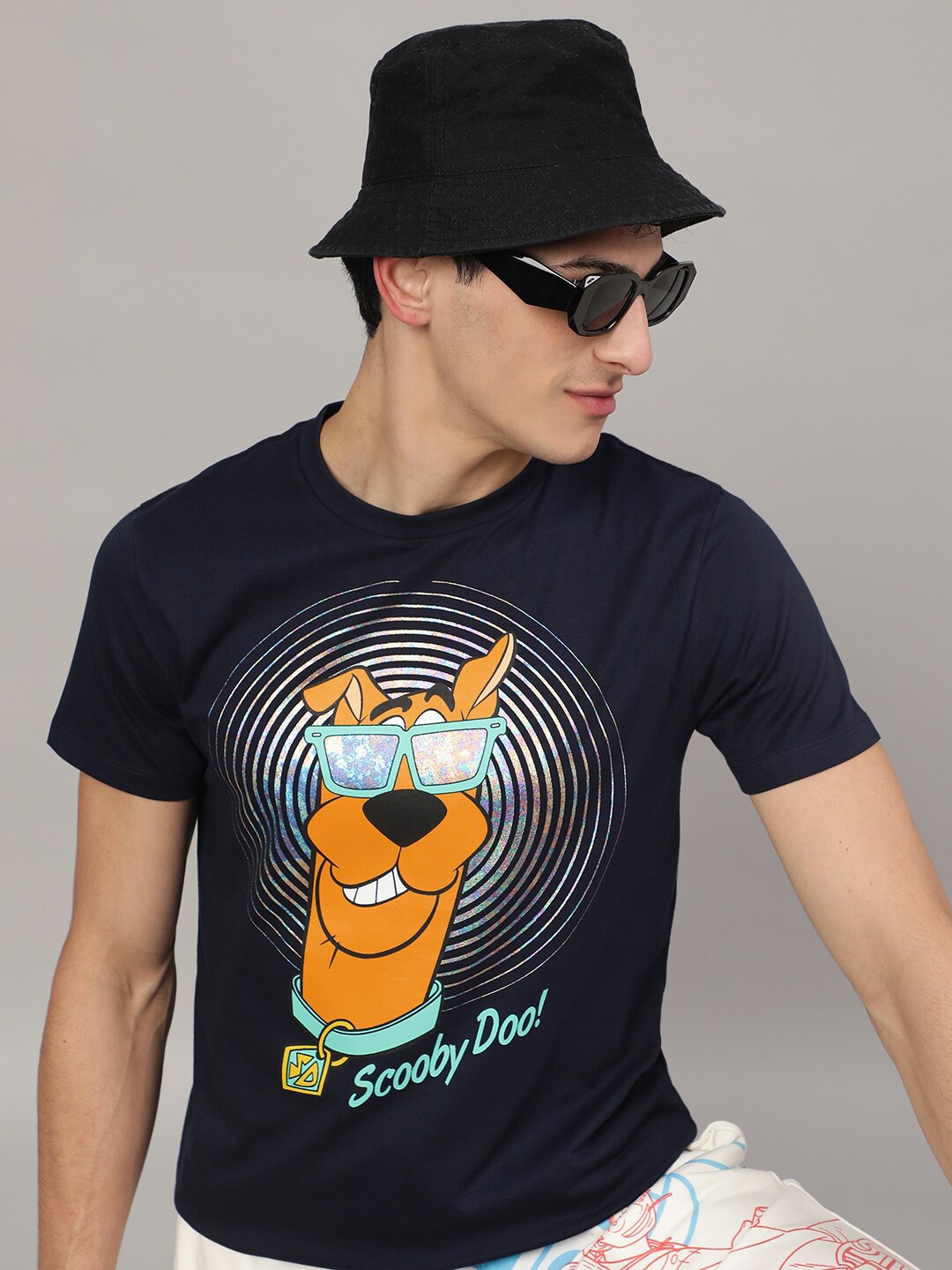 

Free Authority Scooby Doo Printed Pure-Cotton T-Shirt, Navy blue
