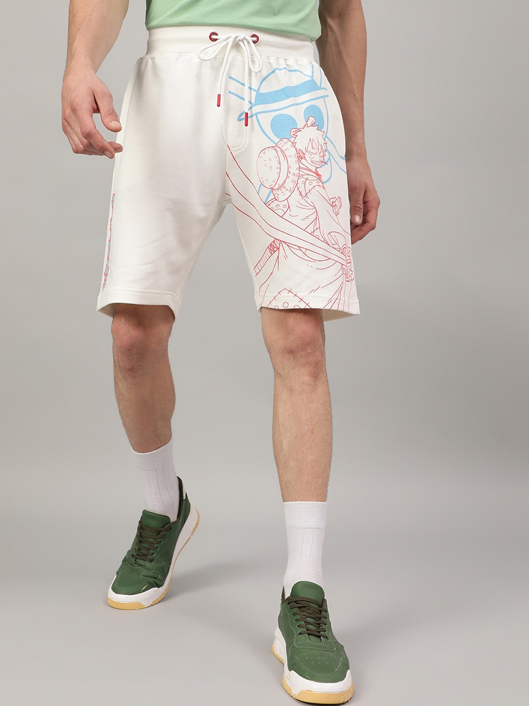 

Free Authority One Piece Printed Shorts, Off white