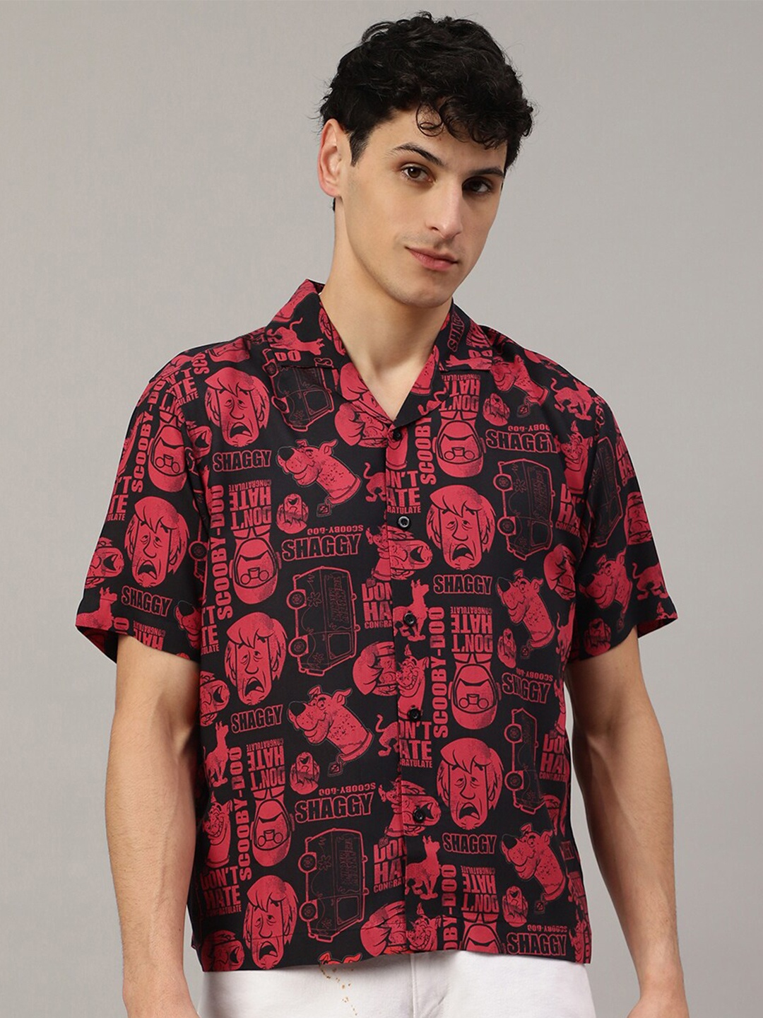 

Free Authority Scooby Doo-Printed Casual Shirts, Black