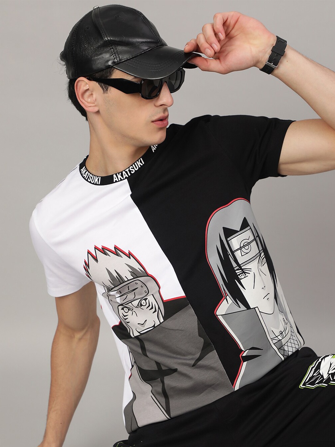 

Free Authority Naruto Anime Printed Pure-Cotton T-Shirt, Black