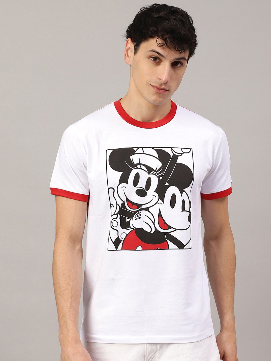 

Free Authority Mickey & Friends Printed Regular Fit Pure Cotton T-Shirt, White