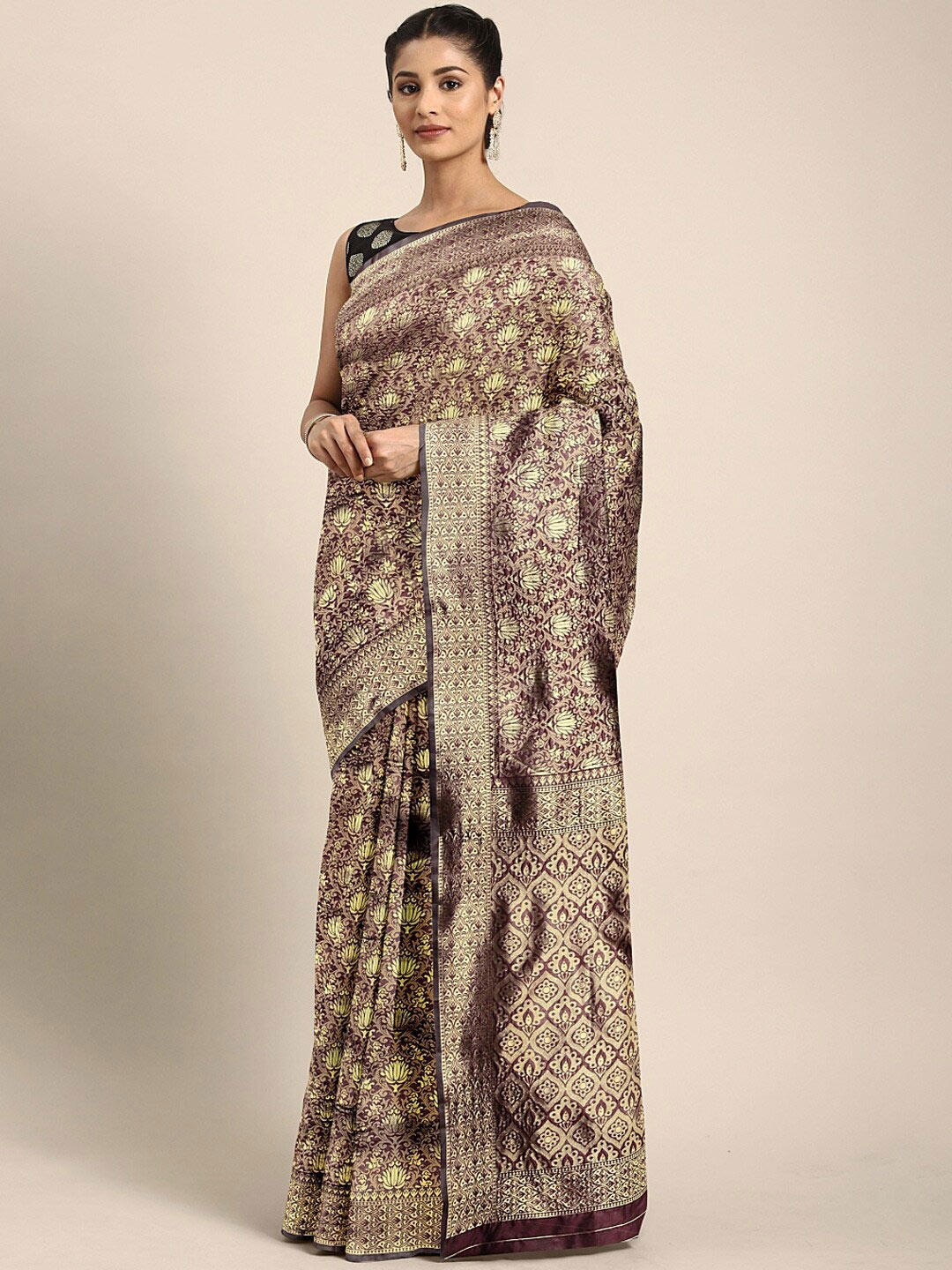 

Mitera Woven Design Zari Saree, Purple