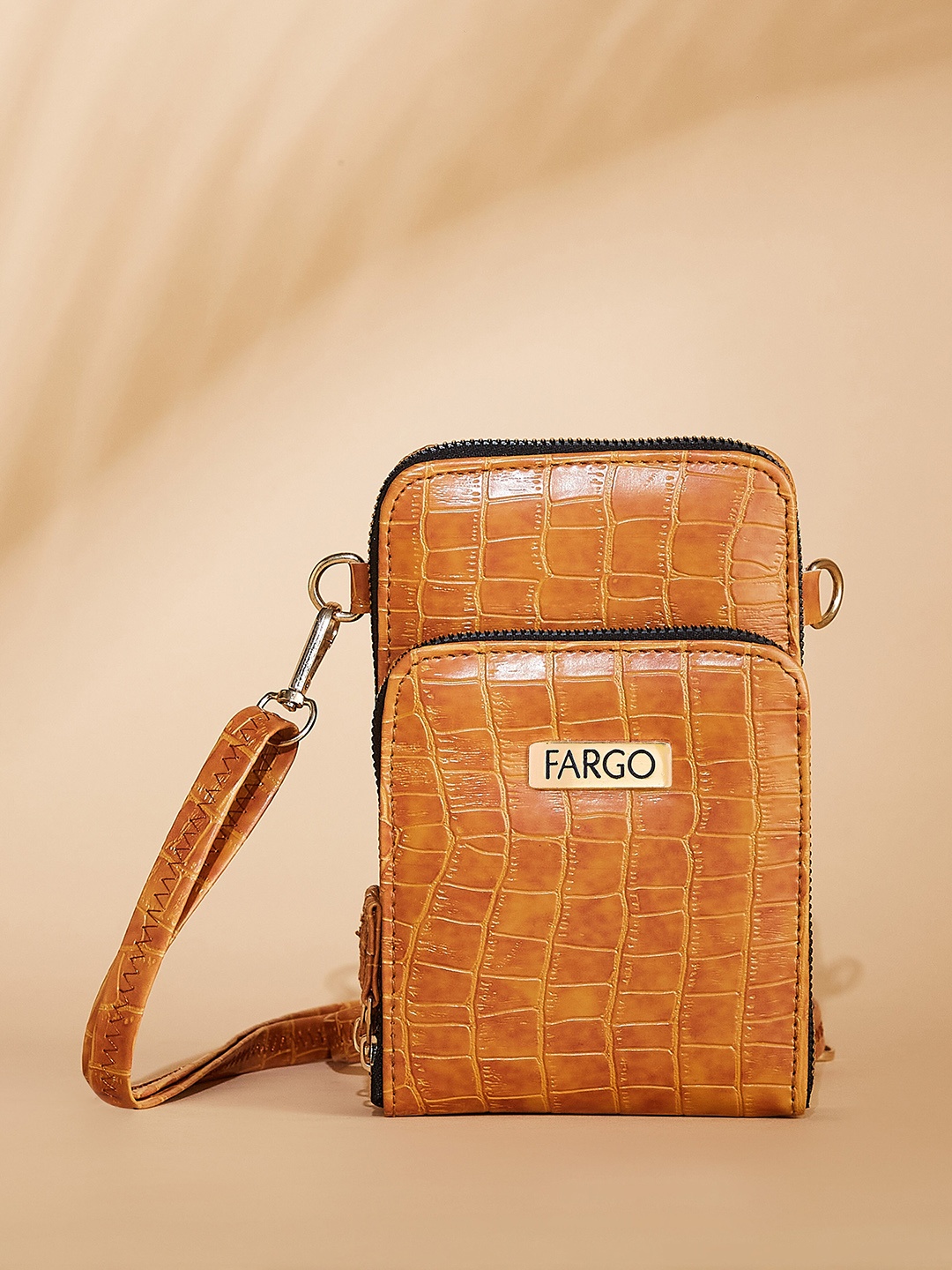 

FARGO Textured Structured Sling Bag, Yellow