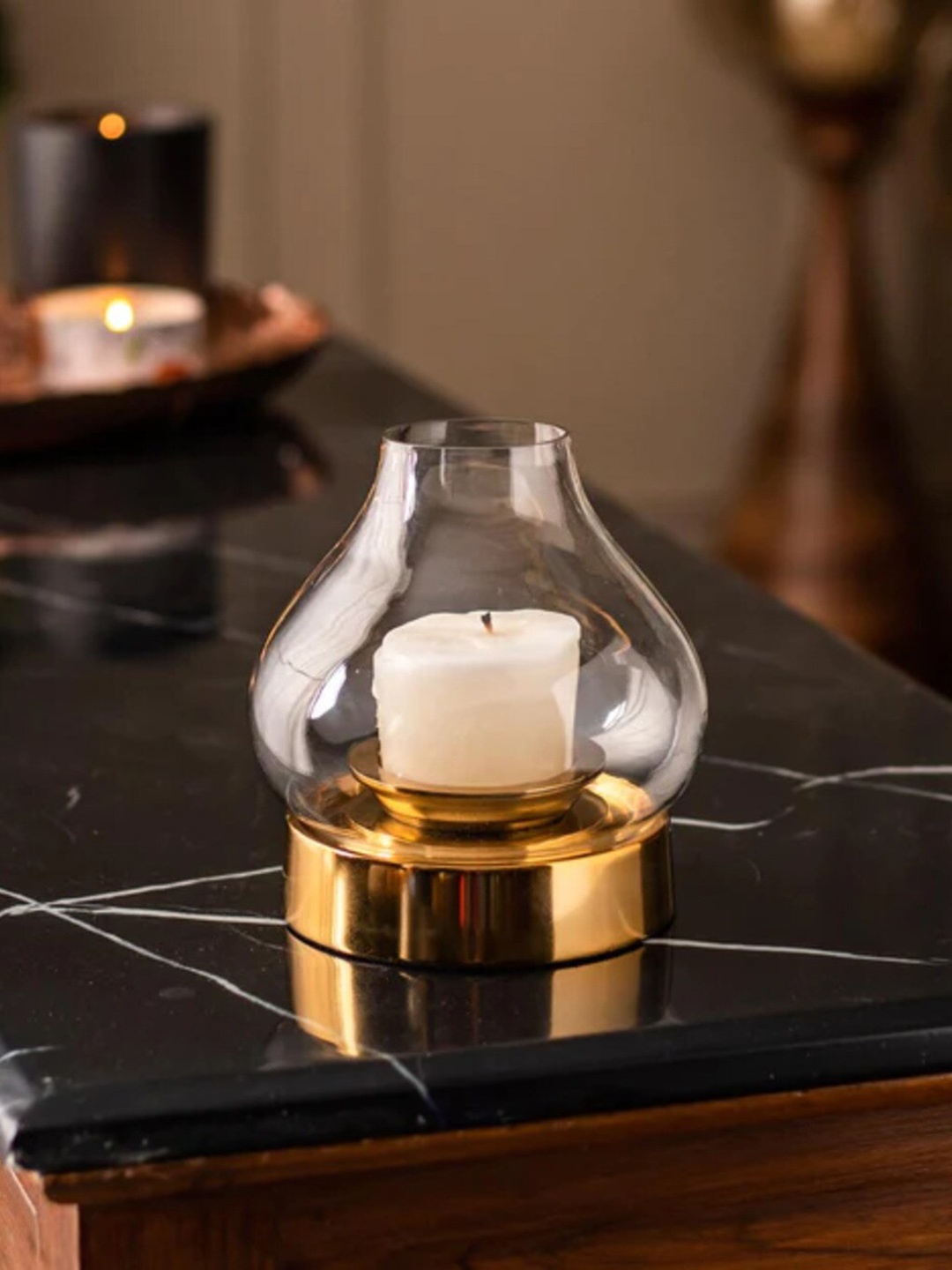 

THEDECORKART Unisex Multi Candle Holders, Gold