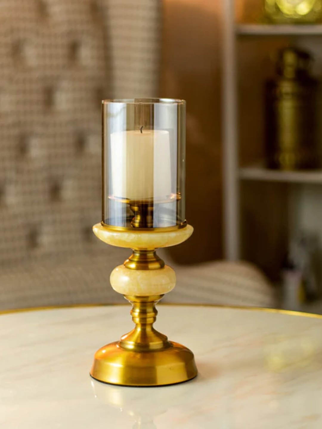 

THEDECORKART Unisex Multi Candle Holders, Gold
