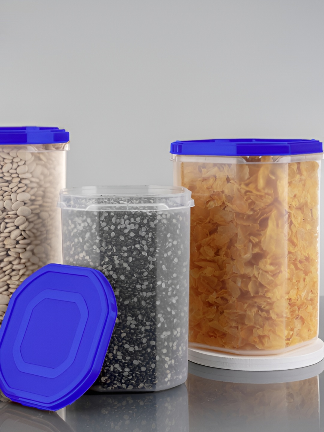

2Mech Blue 3 Pieces Grocery Container