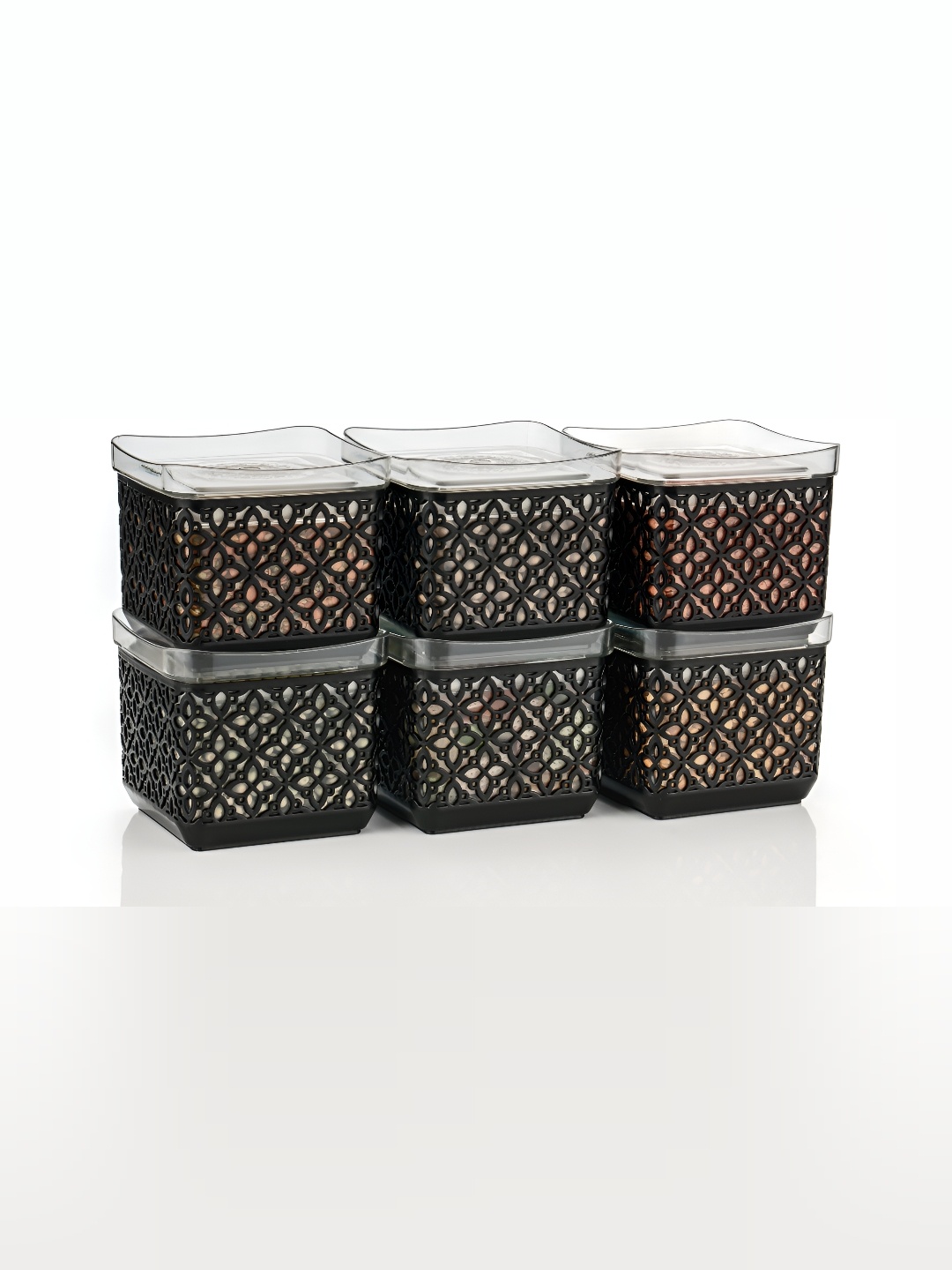 

2Mech Black 6Pcs Grocery Containers 500ml
