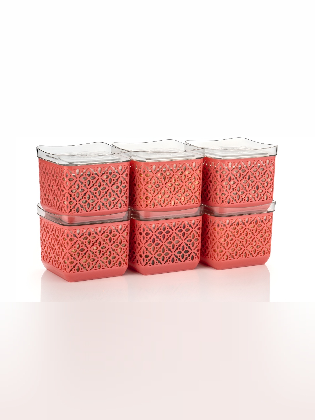 

2Mech Pink 6 Pieces Grocery Container 500 ml Each