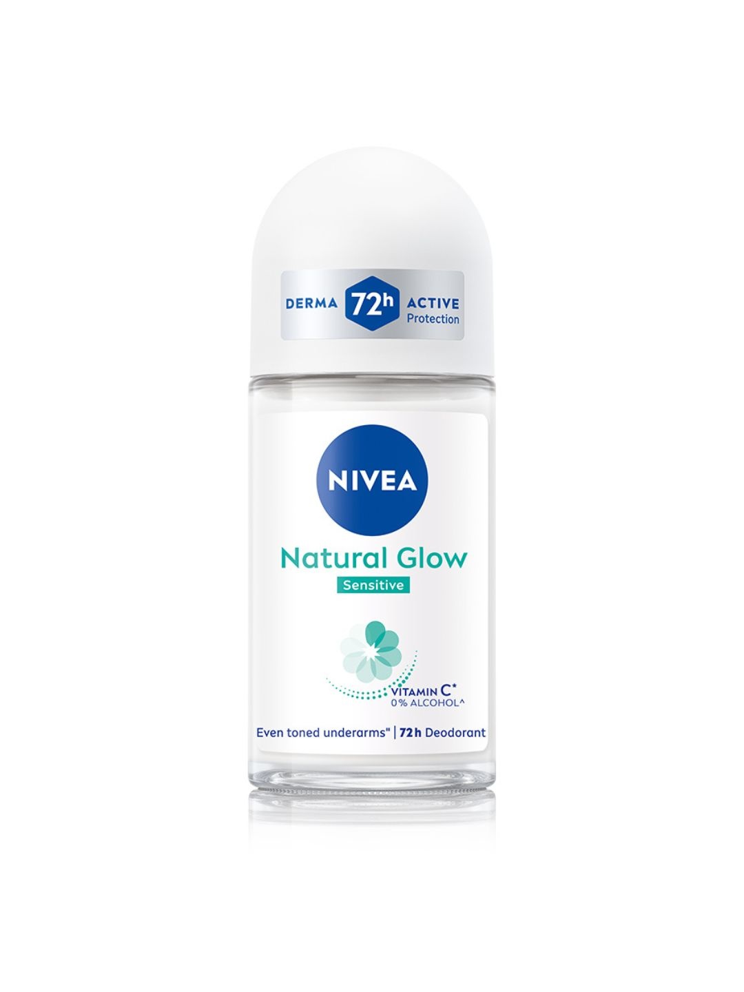 

Nivea Women Natural Glow Sensitive Deo Roll On - 50 ml, White