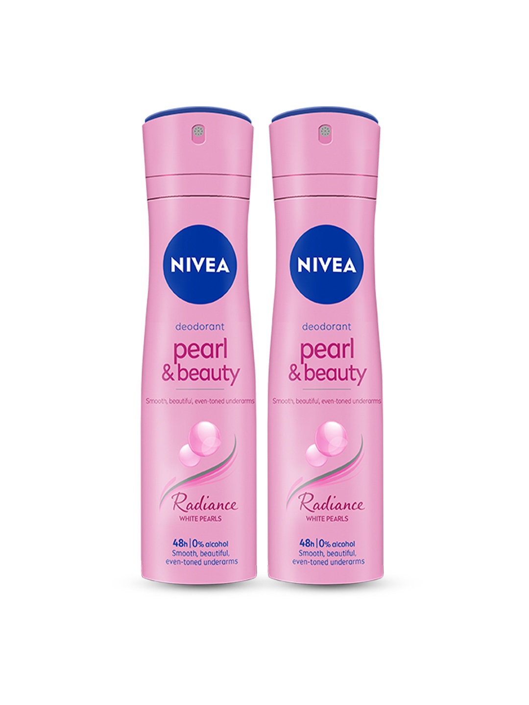 

Nivea Women Set Of 2 Pearl & Beauty Radiance White Pearls Deodorant Spray - 90g Each, Pink