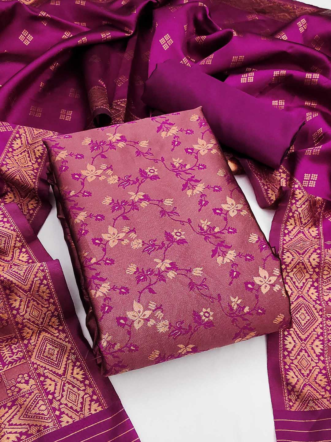 

KALINI Unstitched Dress Material, Pink