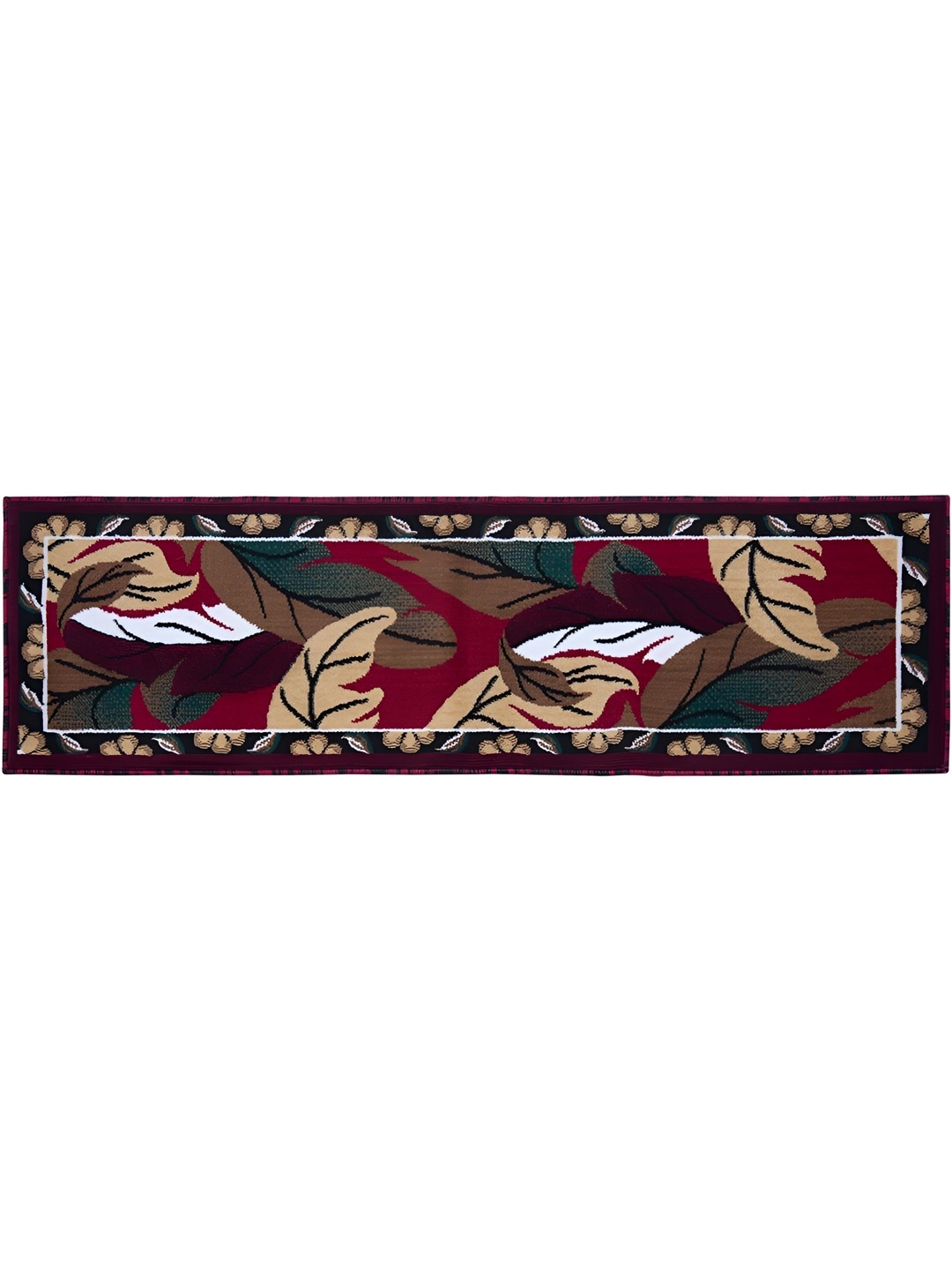 

Carpet Galore Maroon & Beige Patterned Water-Resistant Door Mat